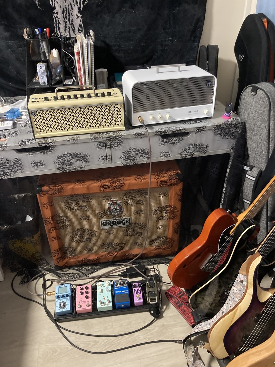 Metal Amp Rig by egomuse featuring Yamaha THR10II, Boss CP-1X Compressor, and Zoom MS-70CDR MultiStomp and 1 more piece of gear
