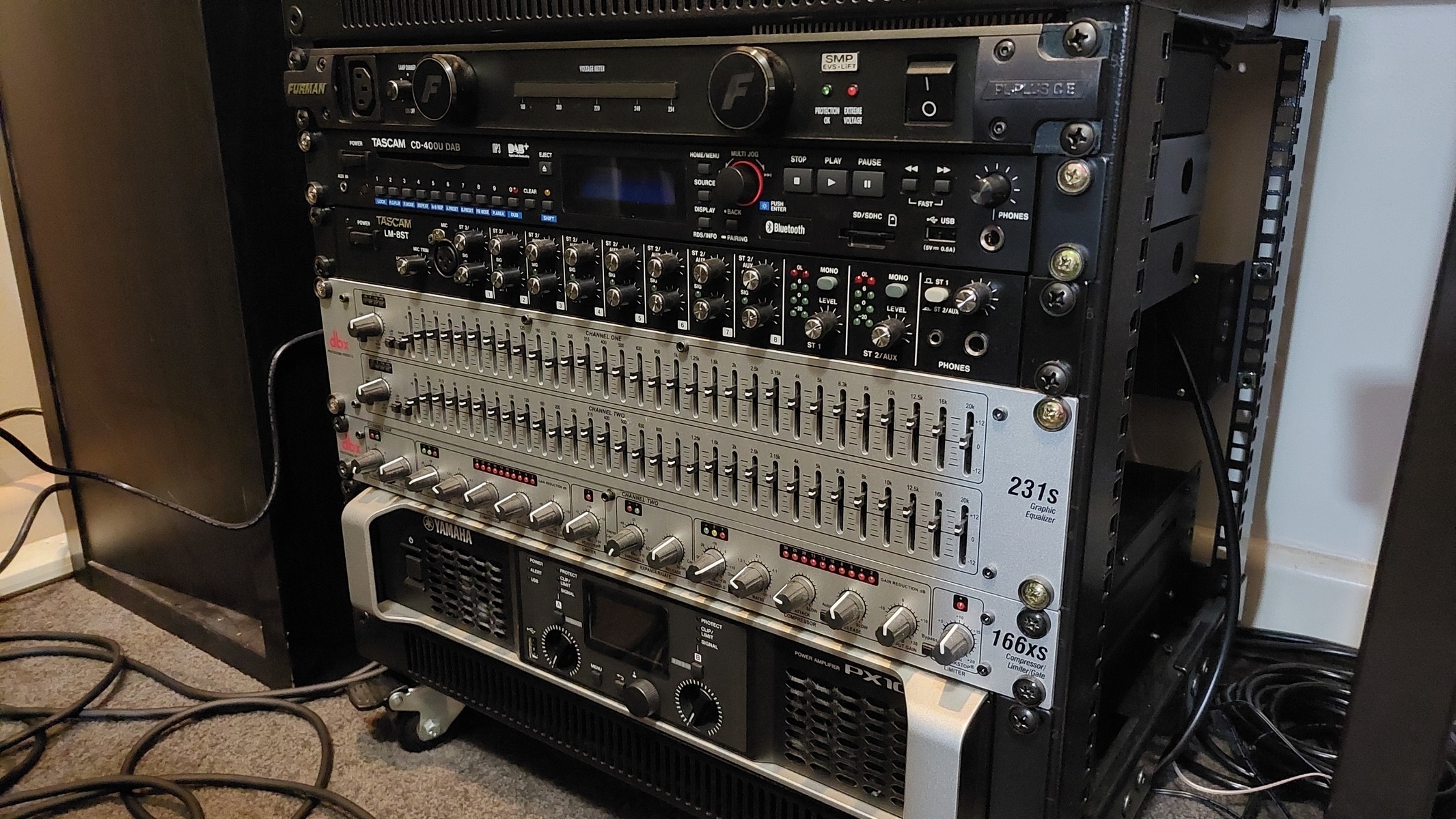 Music Gear Setup by geobrentson featuring dbx 231s and DBX 166XS Stereo Rack Mount Compressor