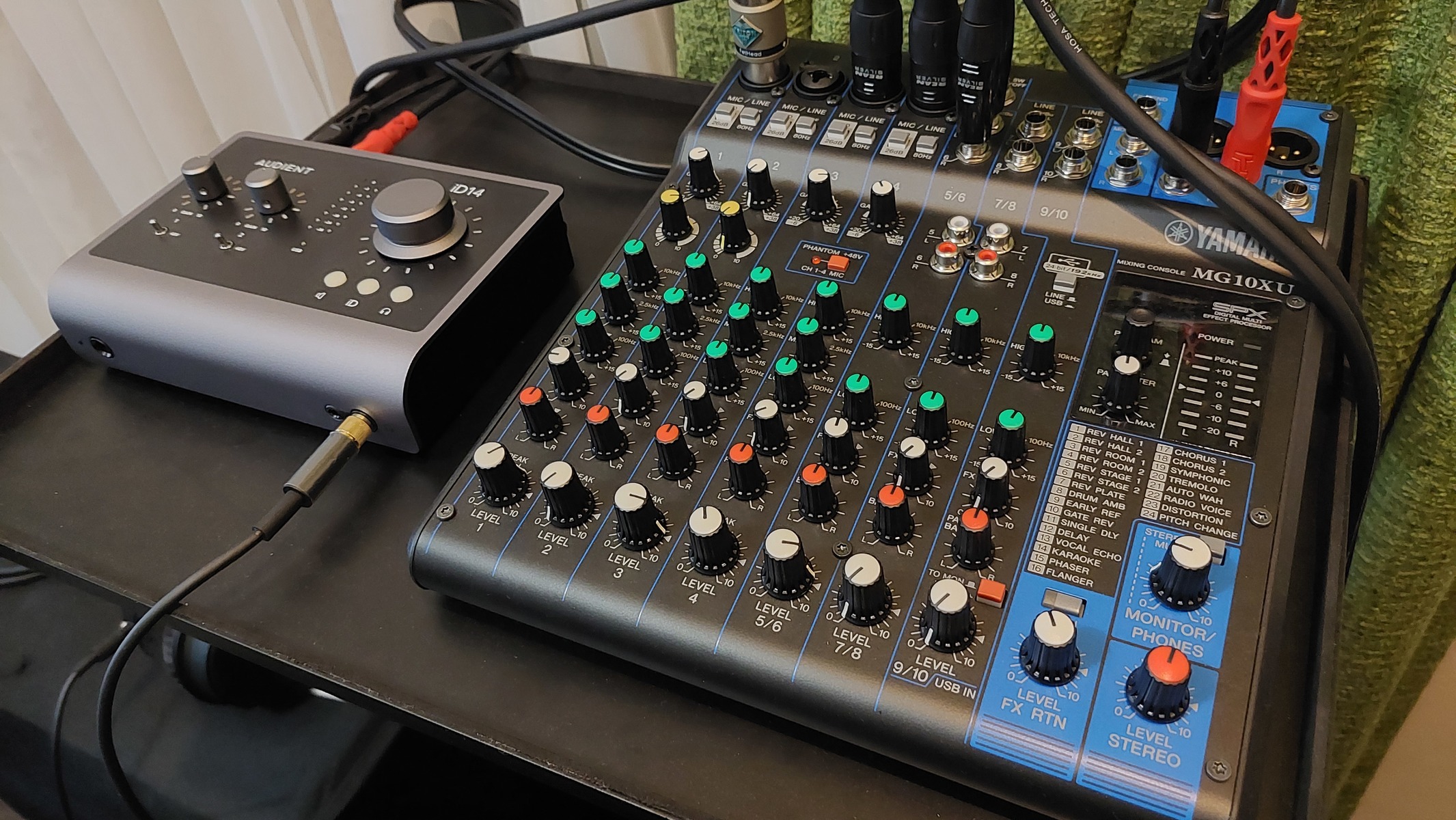 Yamaha Music Gear Setup by geobrentson featuring Yamaha MG10XU and Audient ID14 MK2