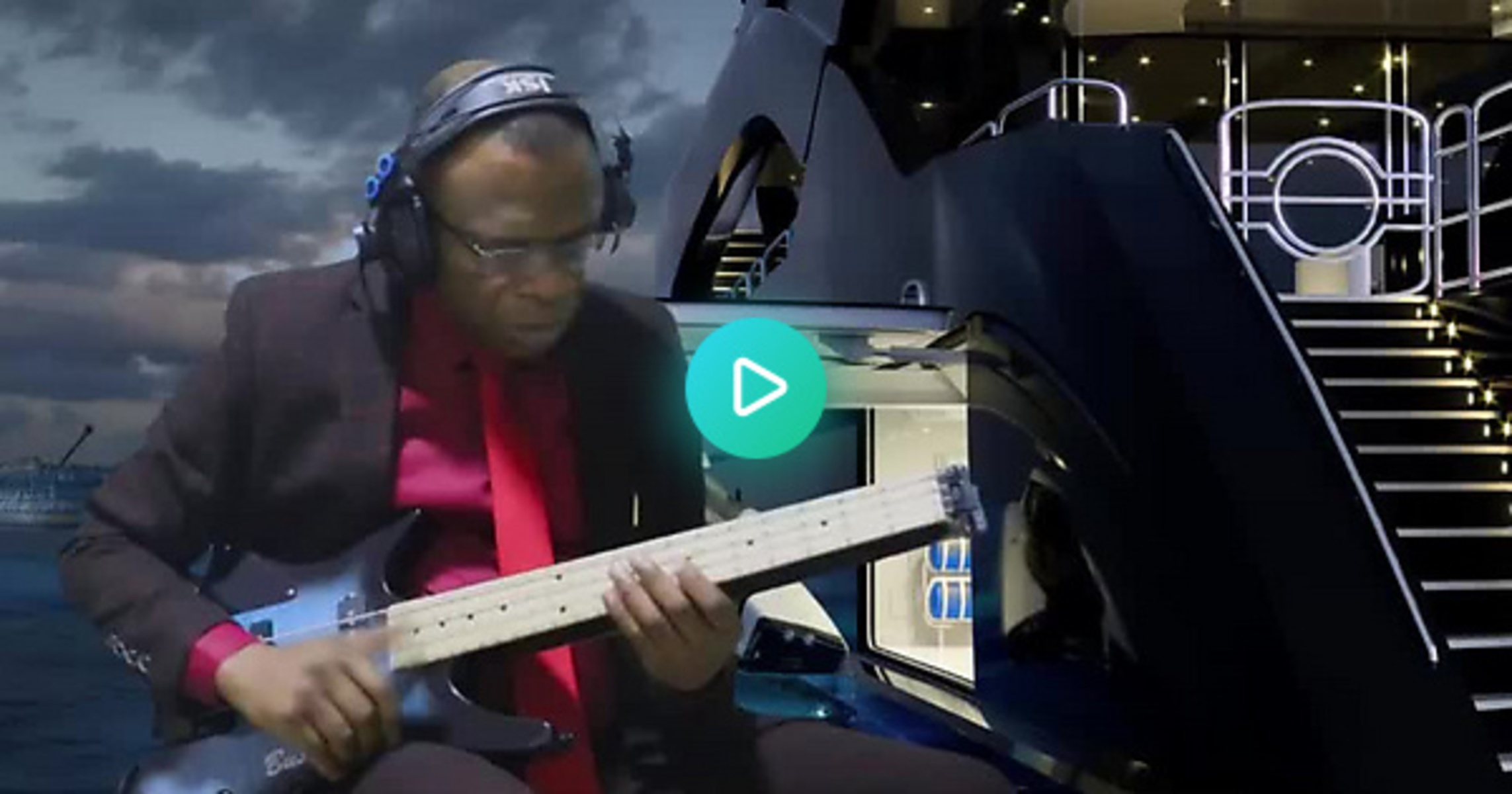Music Gear Setup by isola_oluwabusuyi featuring Busuyi headless 4 String Bass/ 6 String guitar
