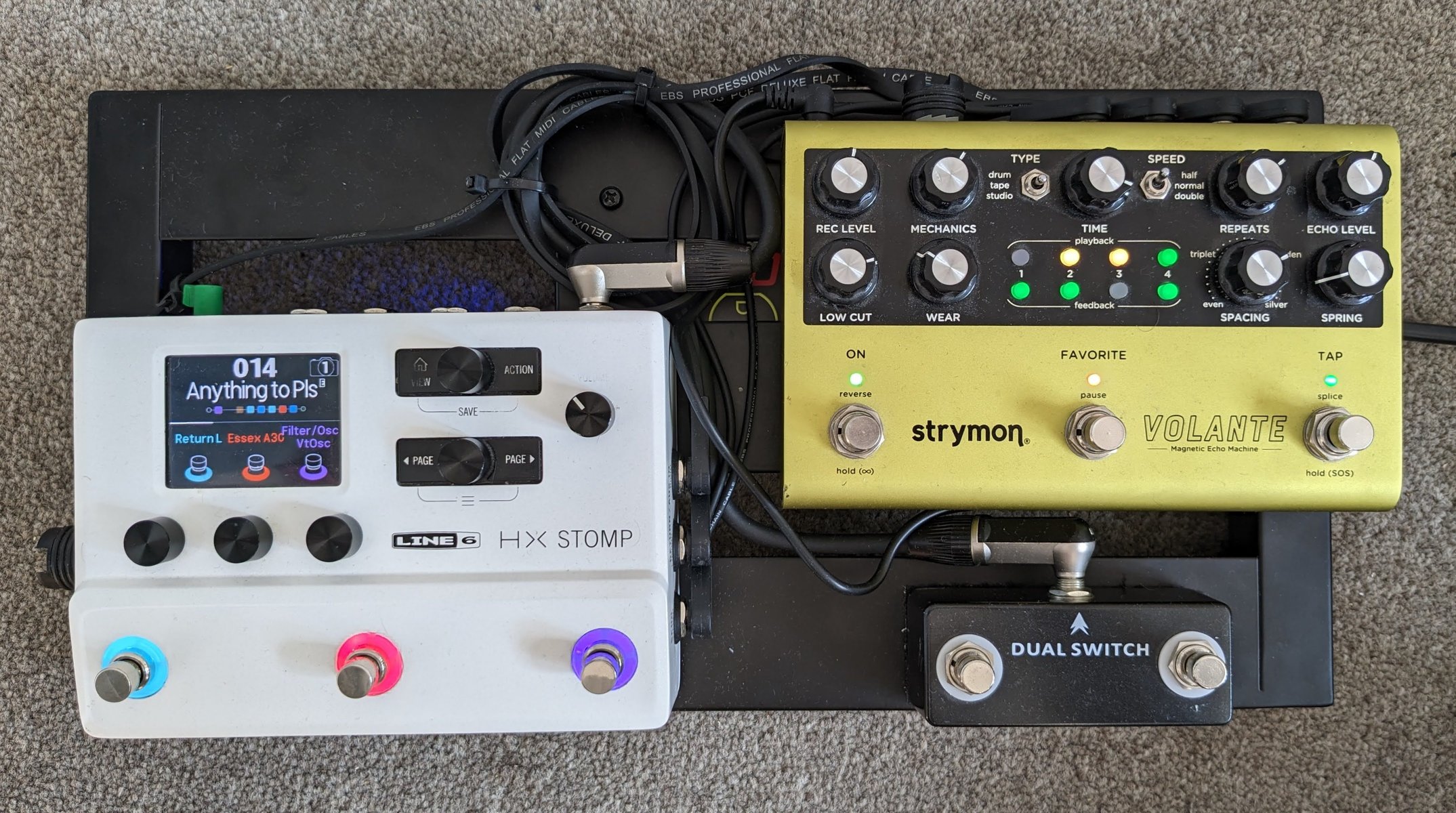 Metal Pedalboard by gabrielrice6 featuring Line 6 HX Stomp Guitar Multi-Effects Floor Processor and Strymon Volante Magnetic Echo Machine