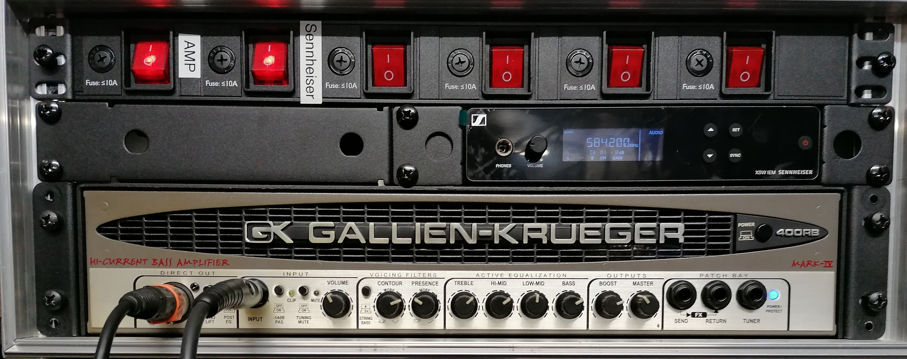 Gallien-Krueger Live Rig by kaindabassically featuring Gallien-Krueger 400RB-IV 280W Bass Head and Sennheiser XSW IEM Wireless In-ear Monitoring System - A Band