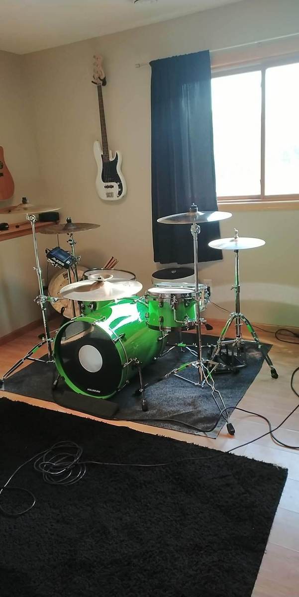Zildjian Drum Kit by jeffyahrmatter featuring Zildjian Cymbals, Orange County Drum & Percussion Drum Kit, and Zildjian Drum Sticks and 1 more piece of gear
