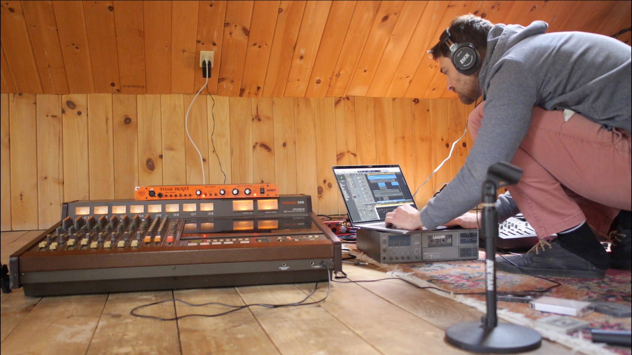 Electronic DJ Setup by travisraab featuring TASCAM 388 Recording Console, Yamaha MT44D, and Warm Audio TB12 Tone Beast