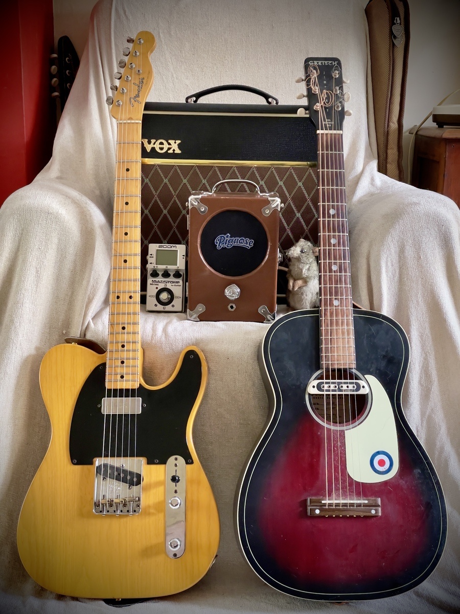 Amp Rig by mylittleeye featuring Fender Vintage Hot Rod 52' Telecaster, Gretsch G9500 Jim Dandy, and DeArmond Tone Boss Soundhole Acoustic Pickup and 3 more pieces of gear