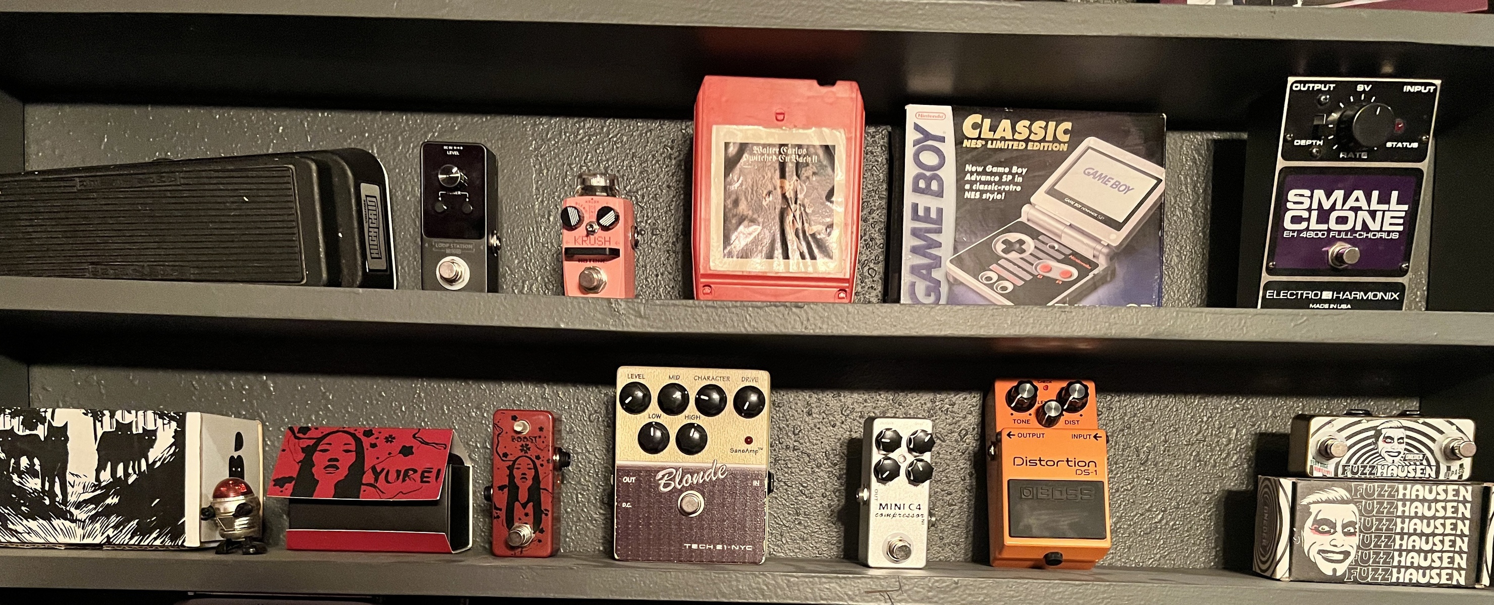 Music Gear Setup by timebaby featuring F-Pedals Yurei Buffer/Clean Boost, Tech 21 Character Series Blonde, and Hotone Krush Bit Crusher and 4 more pieces of gear
