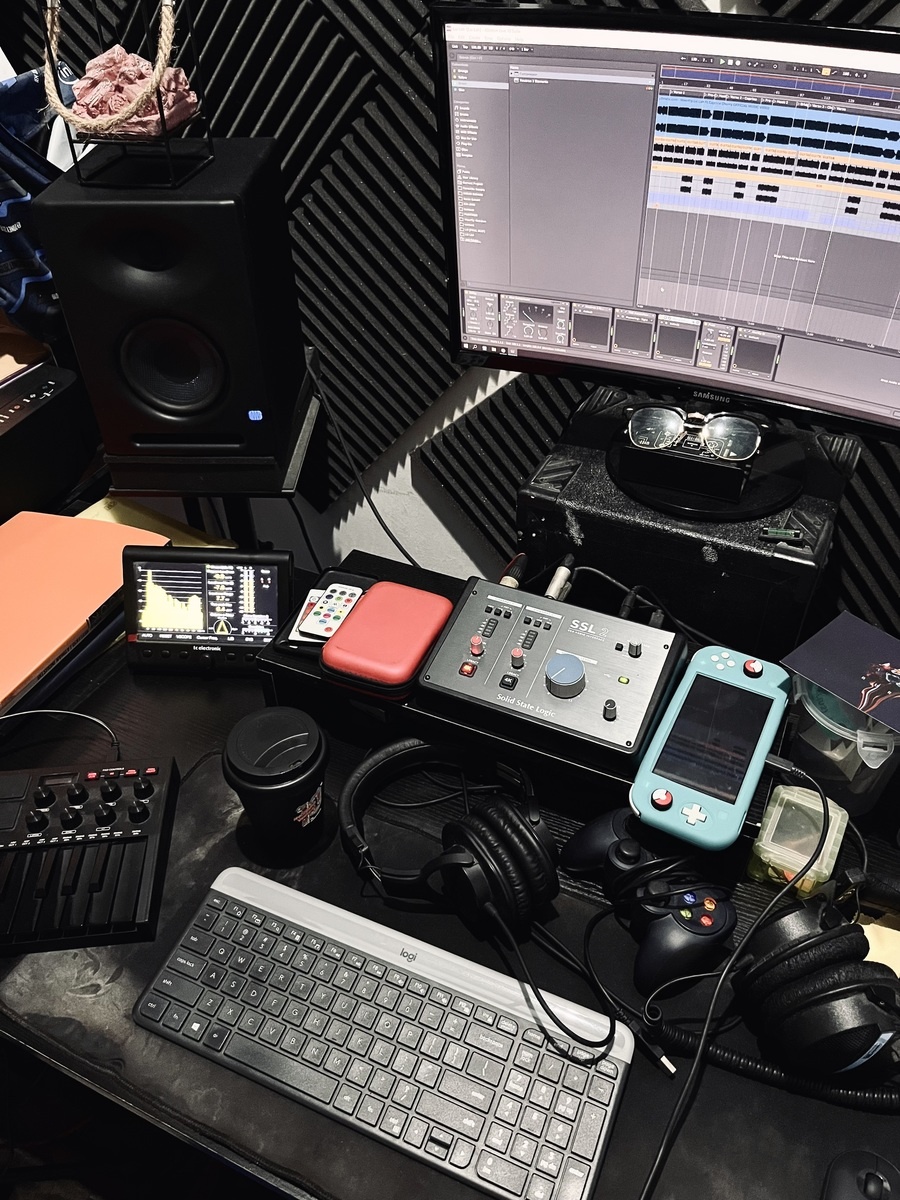 Electronic Studio Setup by apipapol featuring Akai MPK Mini MK3 Black, Solid State Logic SSL 2, and PreSonus Eris E5 XT and 3 more pieces of gear