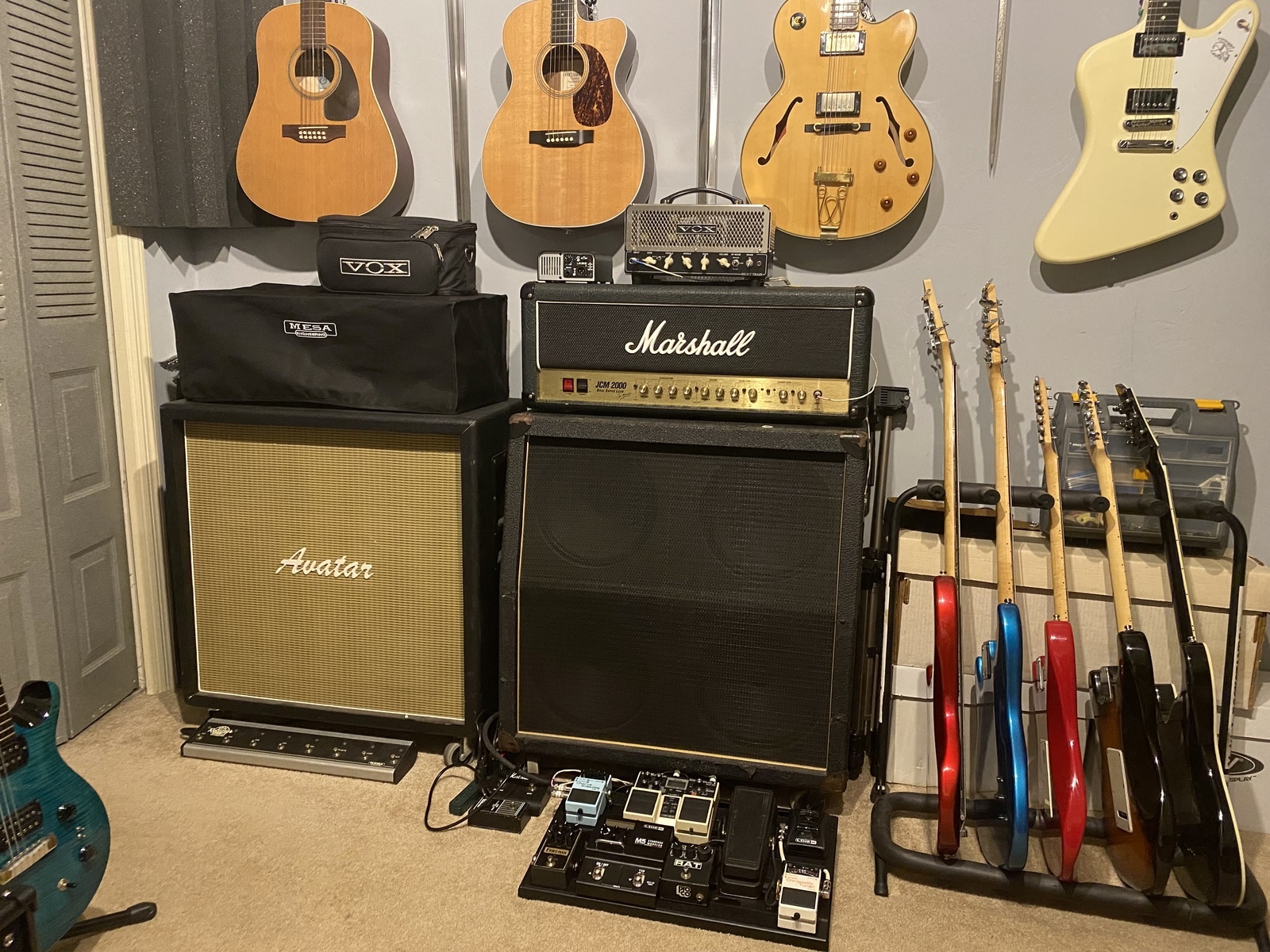 Metal Amp Rig by noizman featuring Marshall JCM 2000 DSL 50 and Mesa/Boogie Dual Rectifier Roadster Amp Head