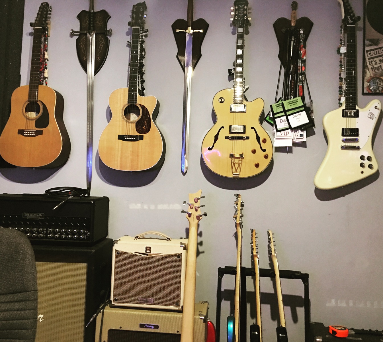 Music Gear Setup by noizman featuring Gibson Firebird Studio, Epiphone Joe Pass Emperor II, and Martin 000C-16RGTE Aura and 1 more piece of gear