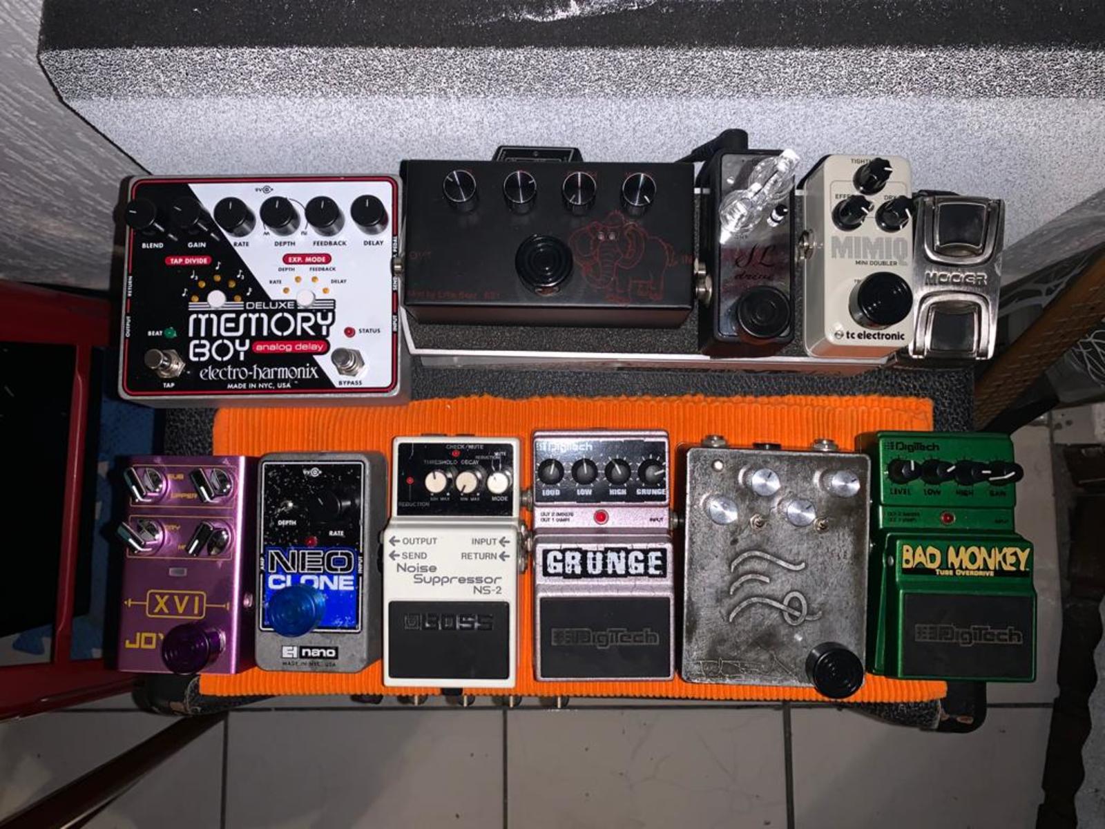 Metal Music Gear Setup by andreberaldino featuring Electro-Harmonix Deluxe Memory Boy, Little Bear BS1 Wooly Mammoth, and Xotic SL Drive Chrome and 10 more pieces of gear