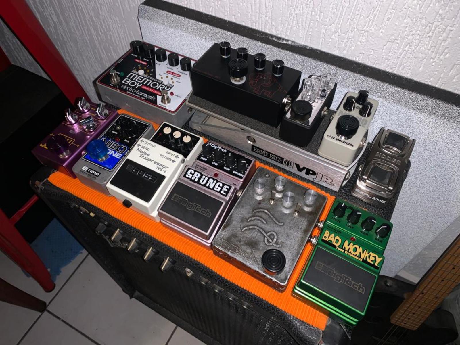 Metal Pedalboard by andreberaldino featuring Electro-Harmonix Deluxe Memory Boy, Little Bear BS1 Wooly Mammoth, and Xotic SL Drive Chrome and 10 more pieces of gear