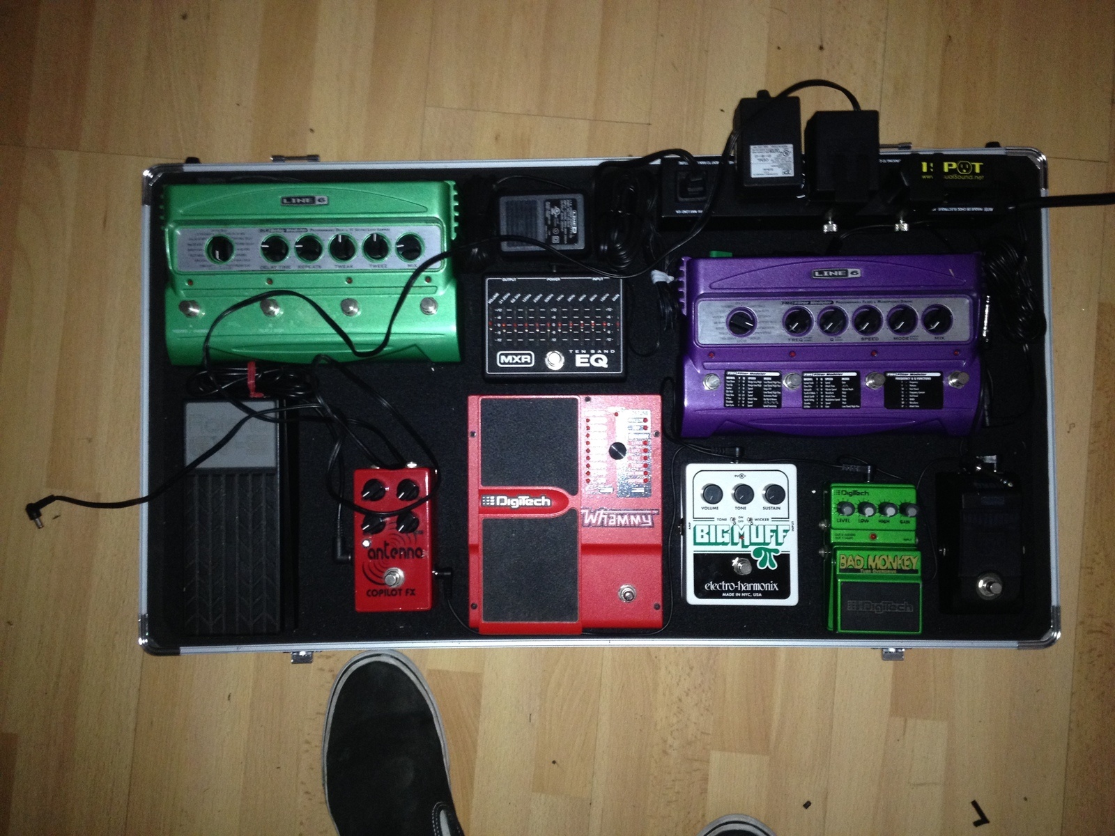 Music Gear Setup by cornfed94 featuring Korg PB-1 Pitchblack, DigiTech Bad Monkey Tube Overdrive, and Electro-Harmonix Big Muff Pi with Tone Wicker and 6 more pieces of gear