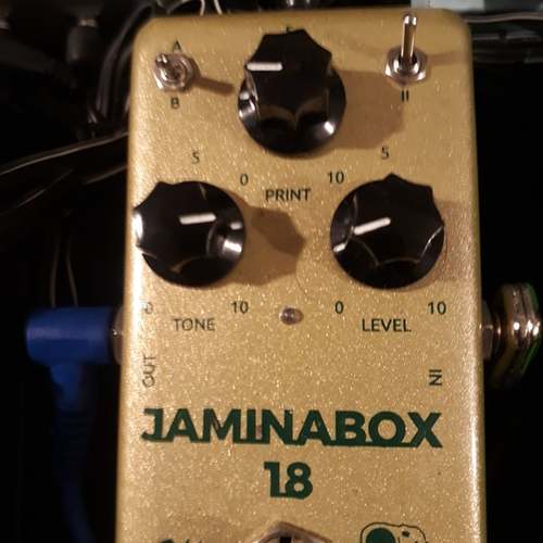 Photo of Cluster Jaminabox Overdrive in a pedalboard, guitar, and live