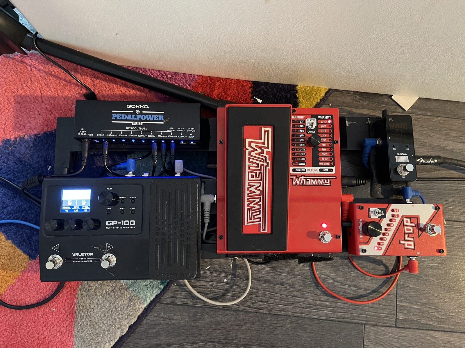 Metal Pedalboard by wretchedfairy featuring Sub Zero Tundra Tuner, DigiTech WH-5 Whammy V, and DigiTech Drop and 2 more pieces of gear