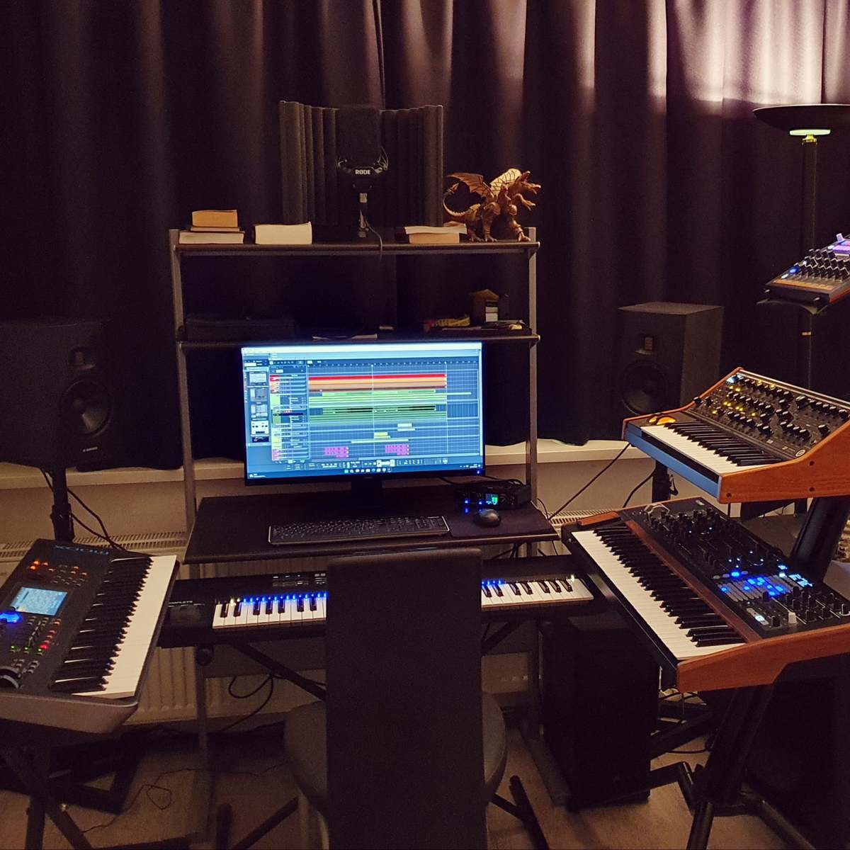 Electronic Studio Setup by bart_van_zon featuring Arturia PolyBrute, Moog Subsequent 37, and Arturia DrumBrute Impact and 7 more pieces of gear