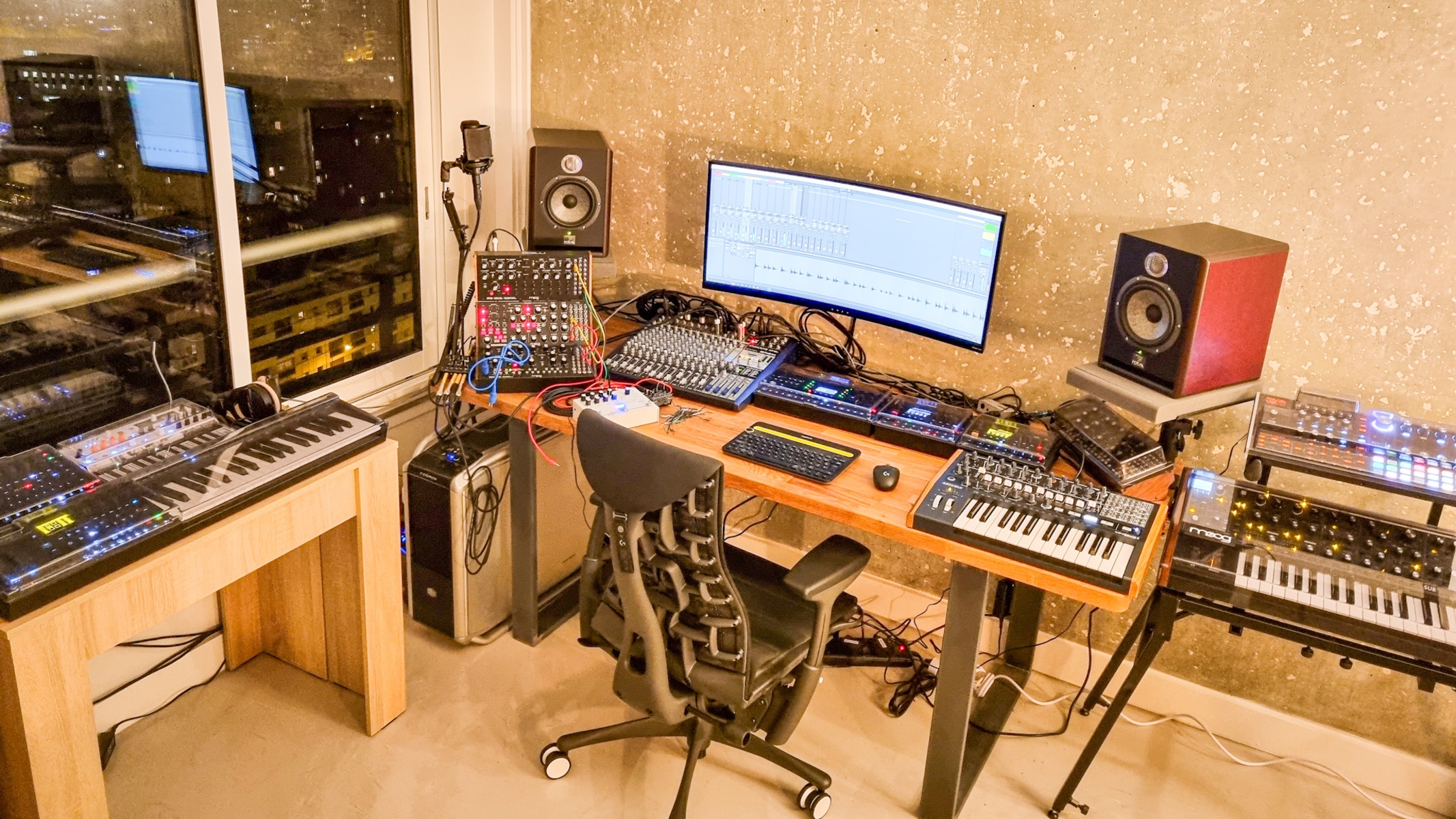 Electronic Studio Setup by petertrady featuring Elektron Digitakt, Elektron Syntakt, and Moog Subsequent 37 and 12 more pieces of gear