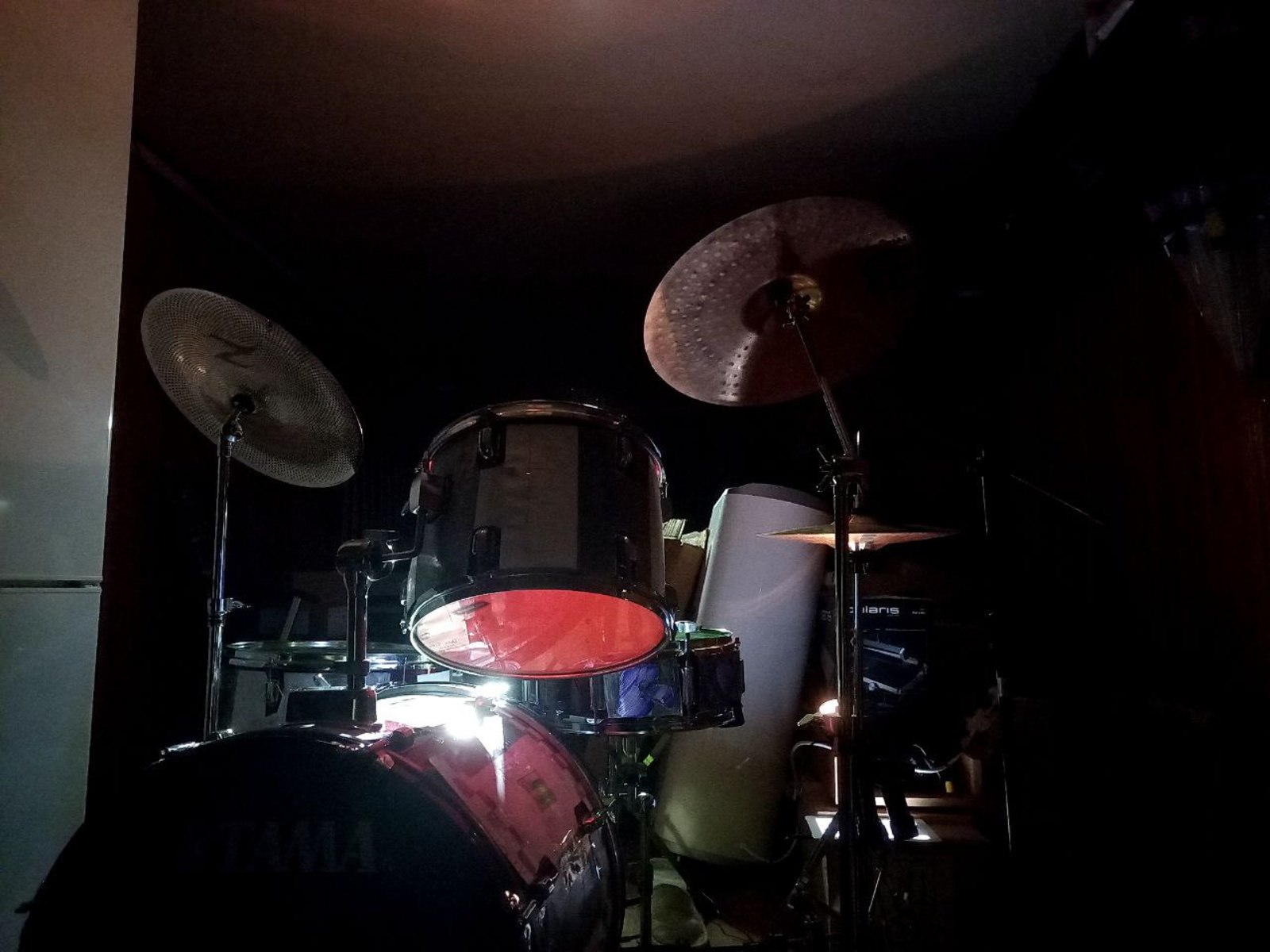 Meinl Drum Kit by lvr05 featuring Tornado by Mapex 5-pc Drum Set, Meinl 16" MCS Medium Crash, and Meinl 14" MCS Medium Hi-Hat