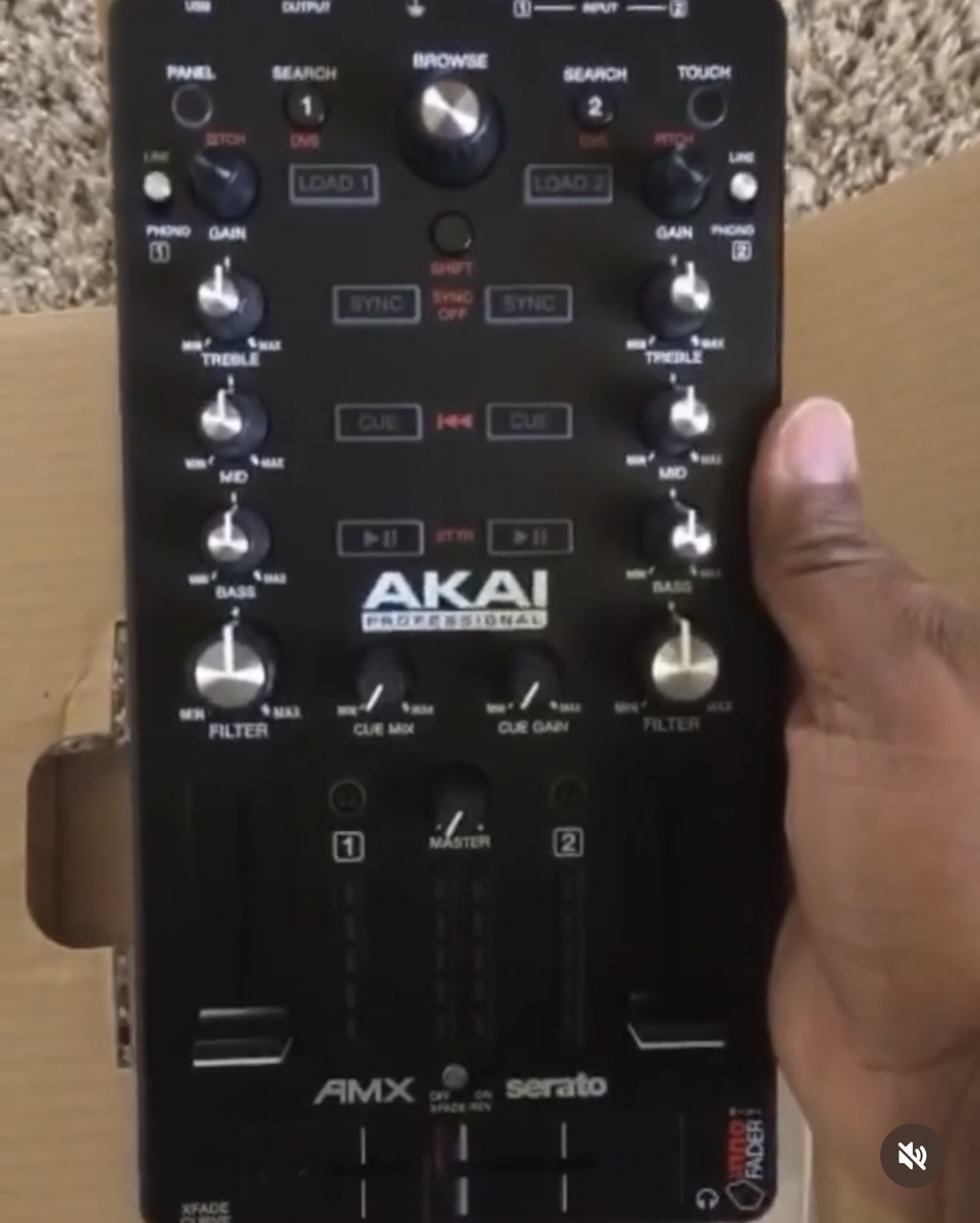 DJ Setup by jrezz777 featuring Akai Professional AMX Mixing Surface with Audio Interface for Serato DJ