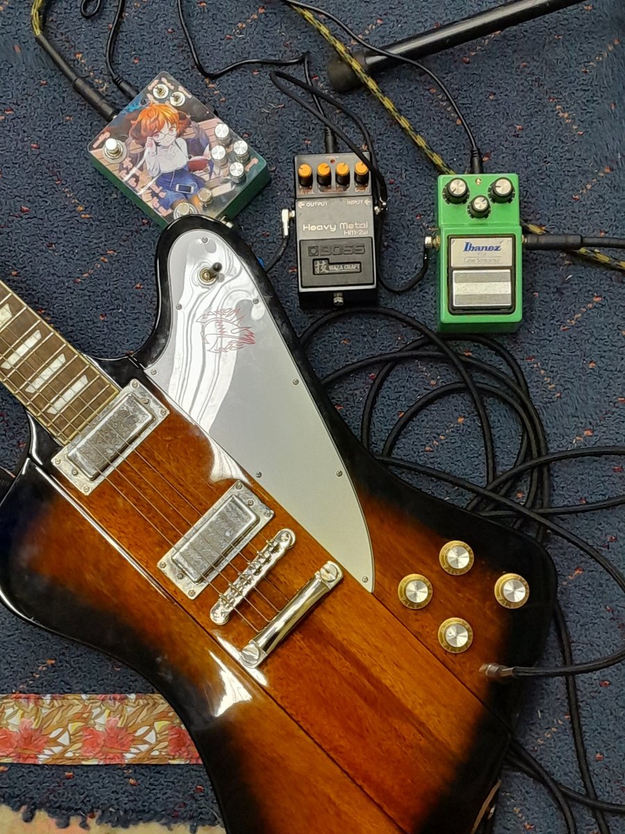 Metal Pedalboard by lycheefinal featuring Epiphone Firebird (Inspired By Gibson), Ibanez TS9 Tube Screamer, and Boss HM-2W Heavy Metal Waza Craft and 1 more piece of gear