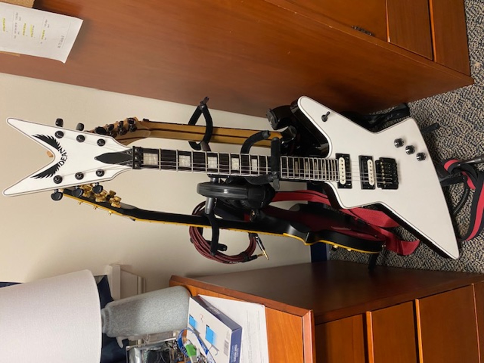 Music Gear Setup by vortex3 featuring Dean Z Select 24 Kahler, LTD EC-1000 Duncan, and Ibanez Premium Steve Vai Universe 7-String Electric Guitar