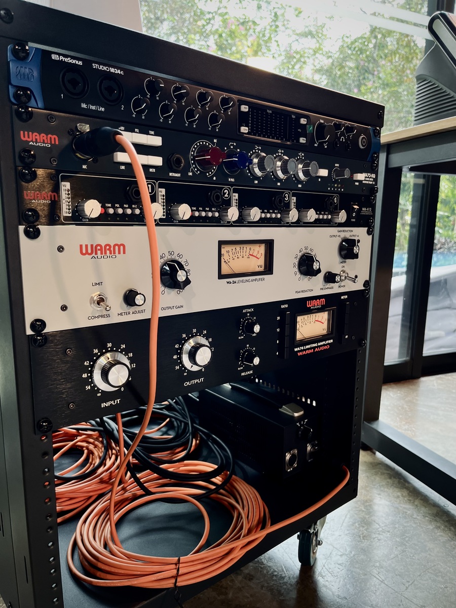 Electronic Studio Setup by apipapol featuring Warm Audio WA73-EQ, PreSonus Studio 1824c, and Warm Audio WA-412 and 2 more pieces of gear