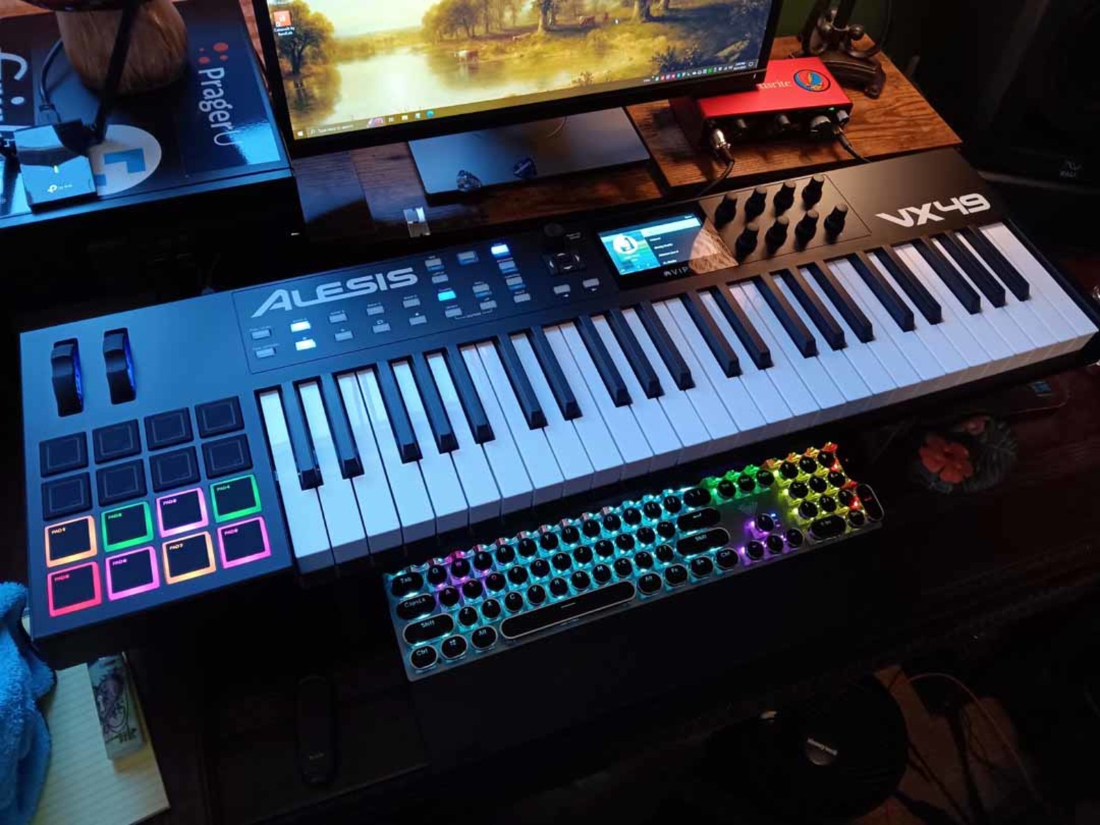Studio Setup by jeremy_crockett featuring Alesis Vx49 49-Key Keyboard Controller