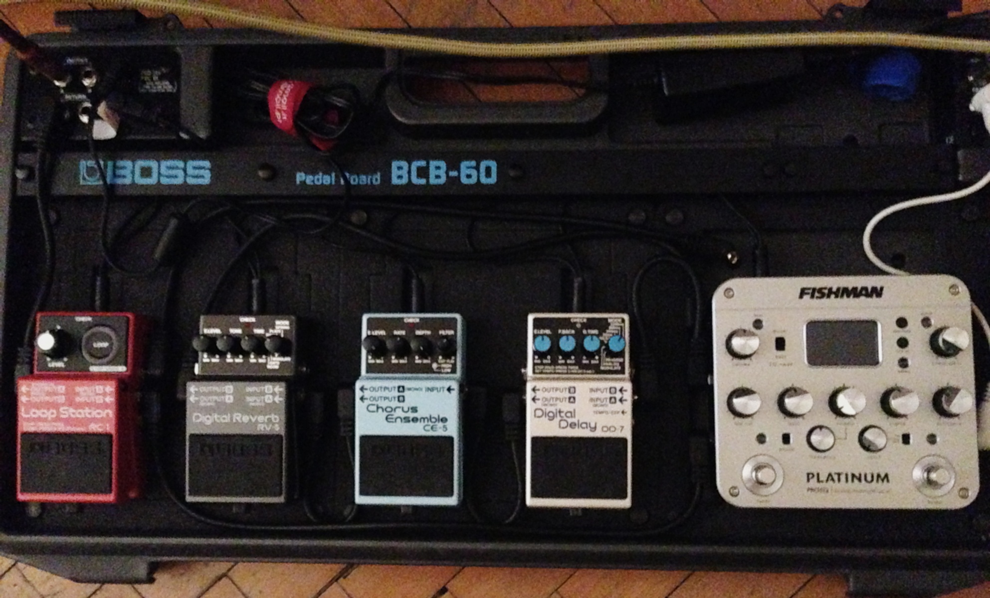 Boss Music Gear Setup by kahlor featuring Boss RV-5 Digital Reverb, Boss DD-7 Digital Delay, and Boss CE-5 Chorus Ensemble and 3 more pieces of gear