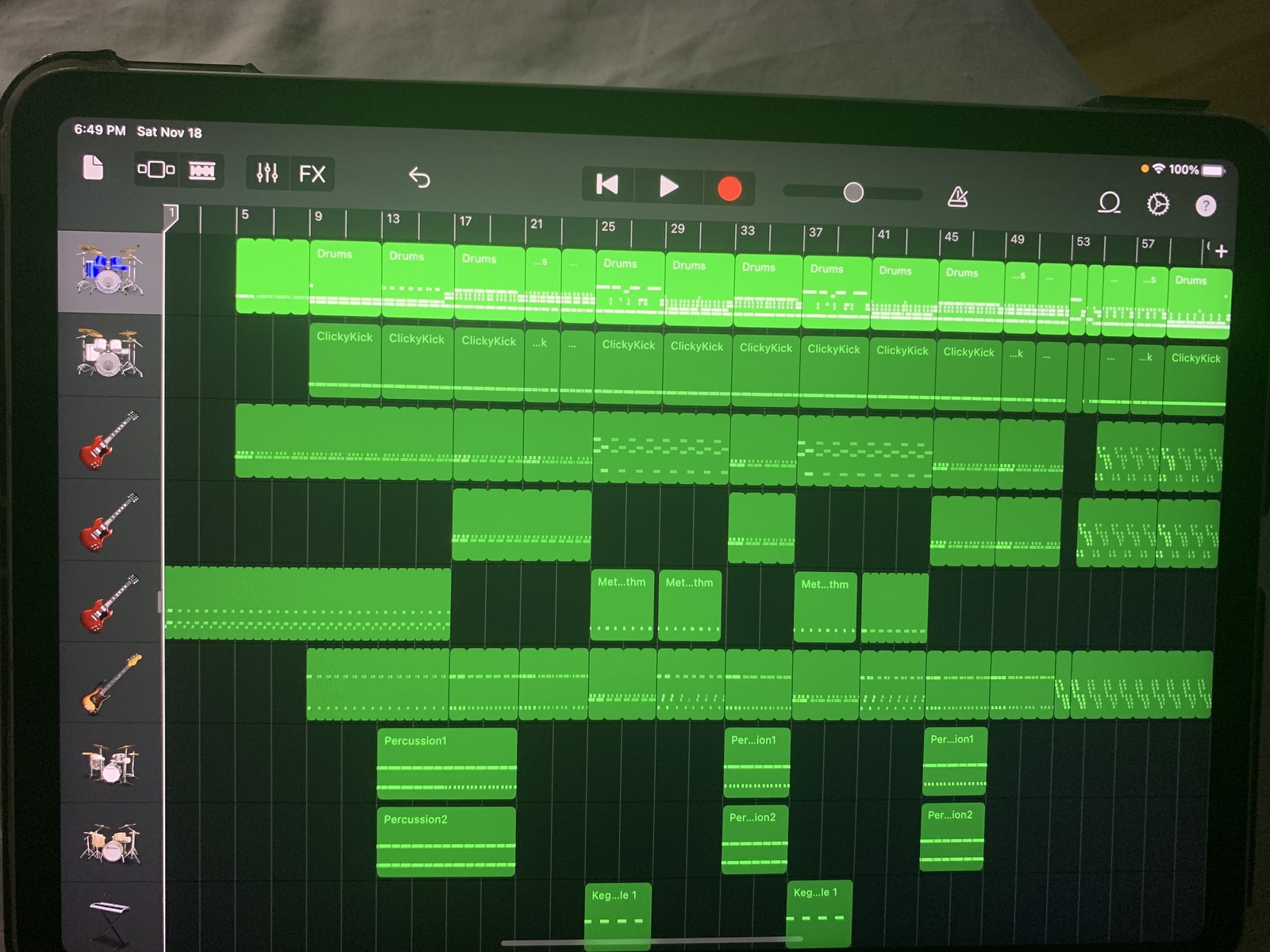 Electronic Studio Setup by _calebrarends145_ featuring Apple Garageband iOS
