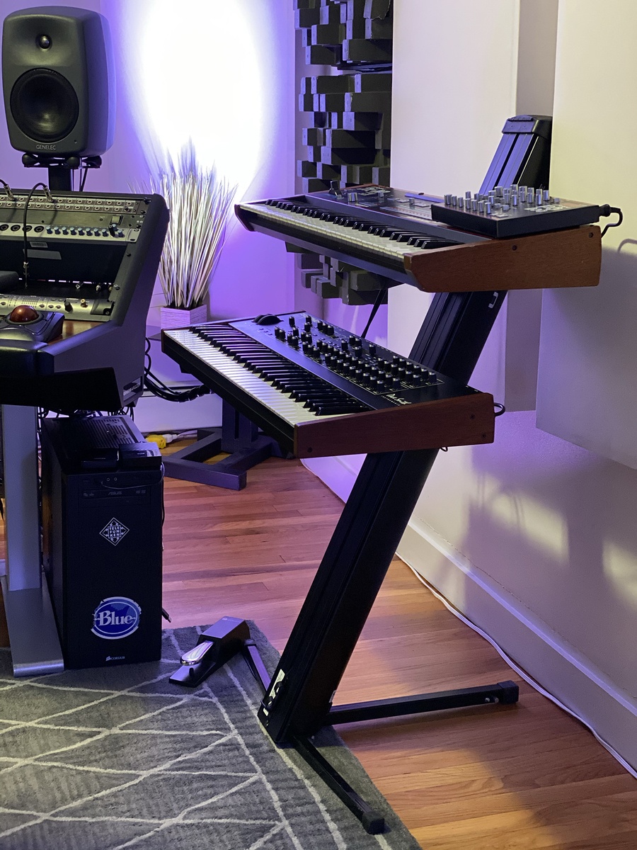 Electronic Studio Setup by nsemest182 featuring Roland JX-3P, Roland PG-200, and Dave Smith Instruments Sequential Prophet REV2 and 1 more piece of gear
