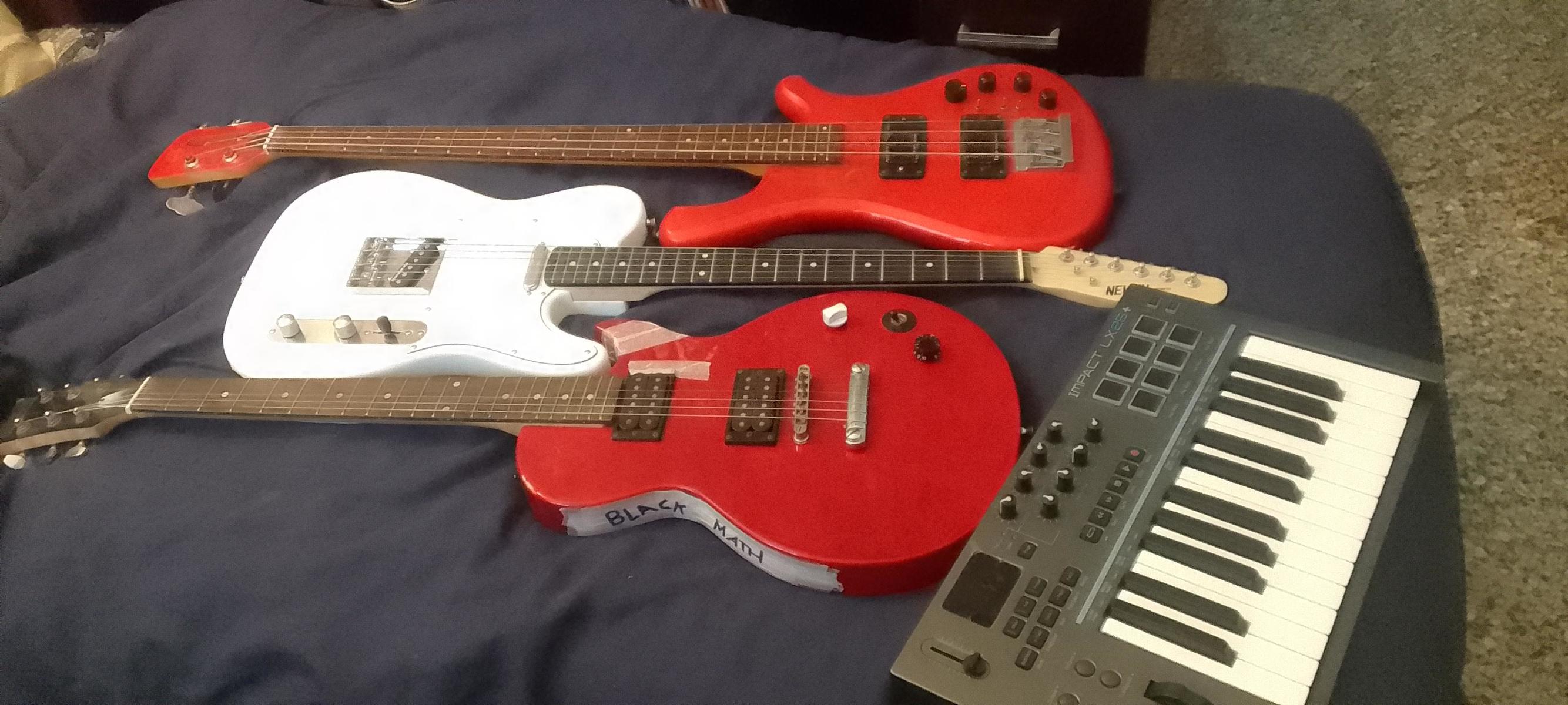 Country Music Gear Setup by roybon featuring Midland Les Paul Custom, Fender Telecaster, and Riverhead Jupiter RBJ-1100JJ and 1 more piece of gear