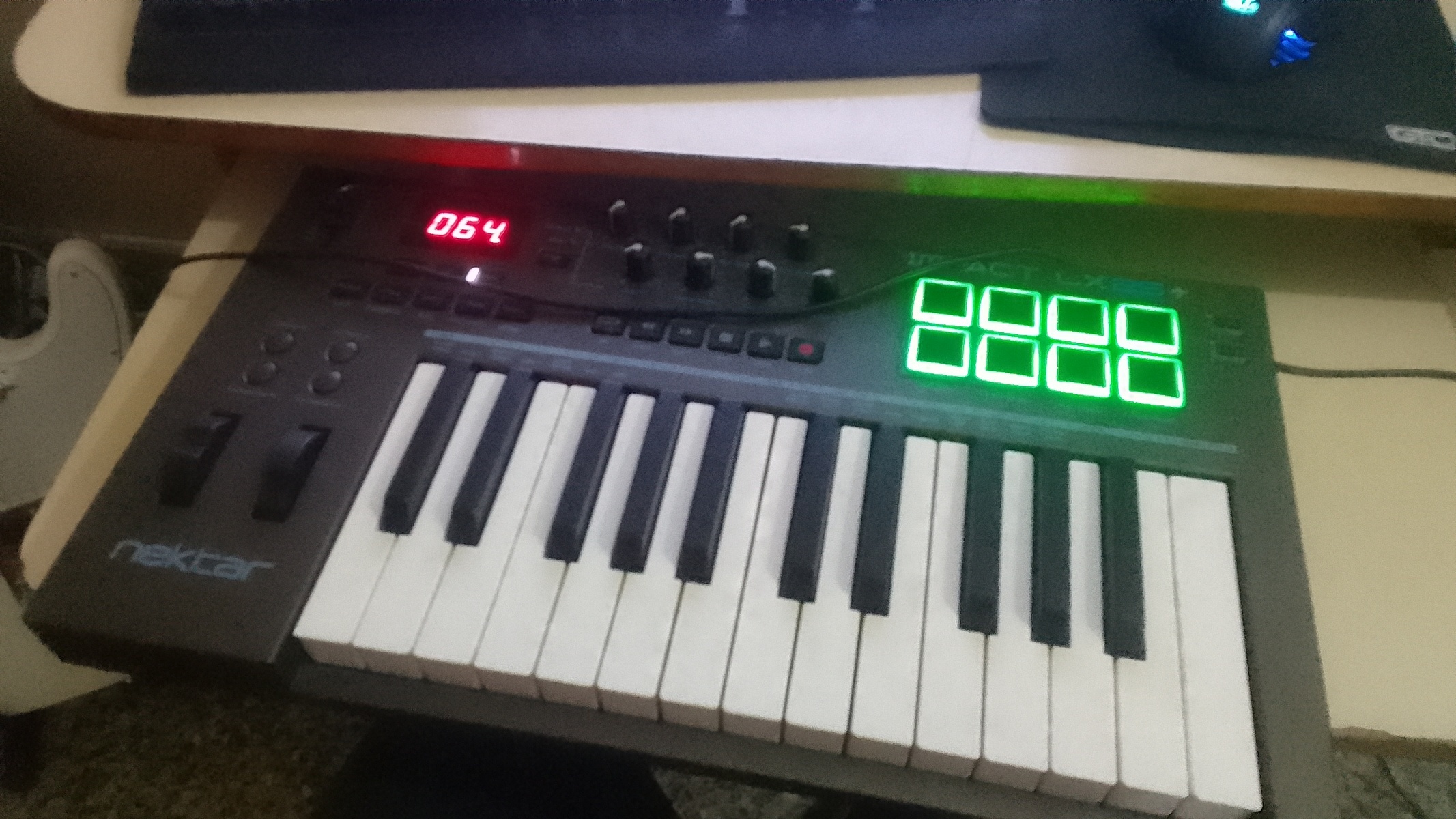 Studio Setup by roybon featuring Nektar Impact LX25+ 25 Key USB MIDI Controller Keyboard