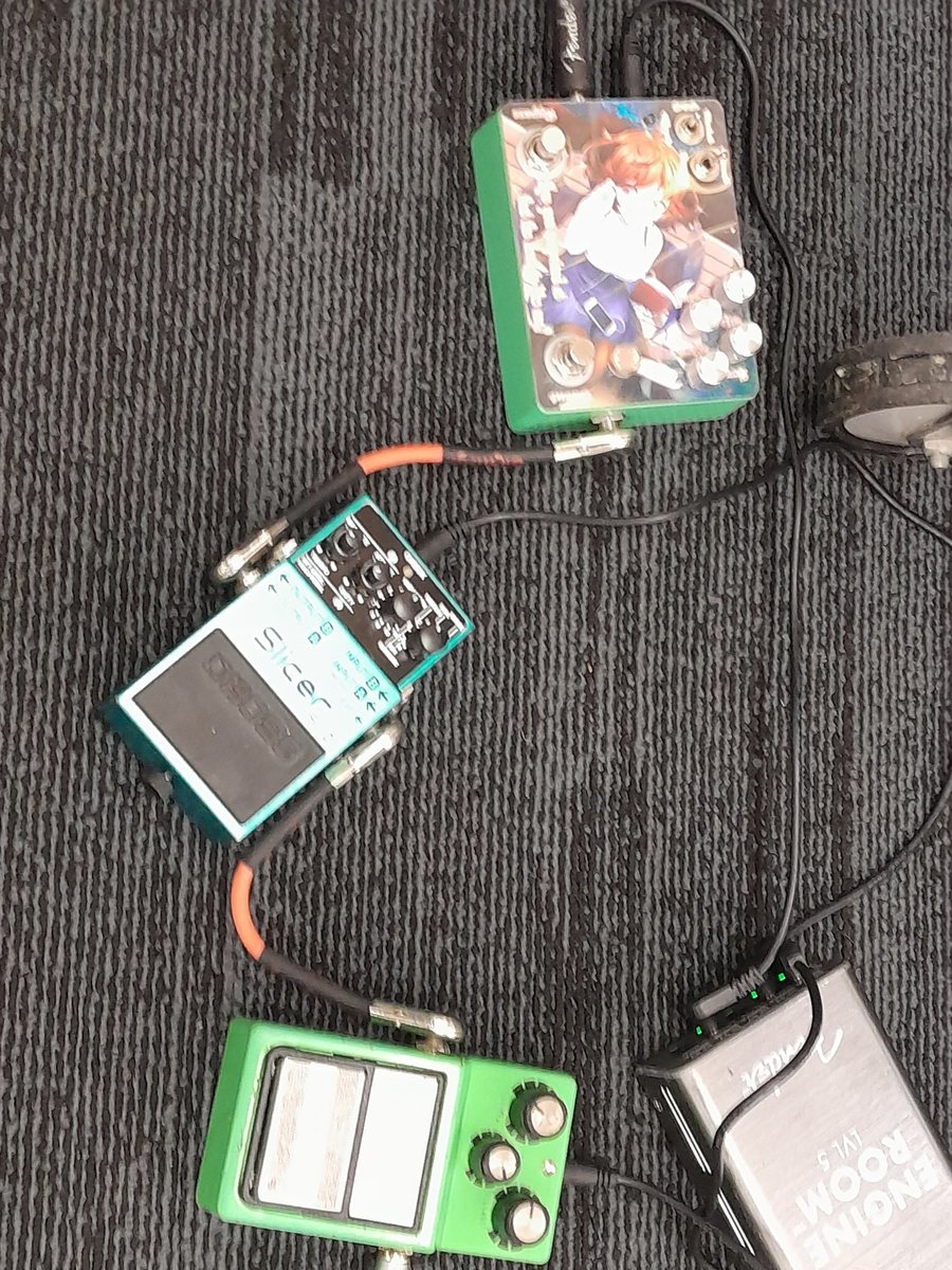 Metal Pedalboard by lycheefinal featuring Fender Engine Room LVL5 Power Supply, Ibanez TS9 Tube Screamer, and Boss SL-2 Slicer and 1 more piece of gear