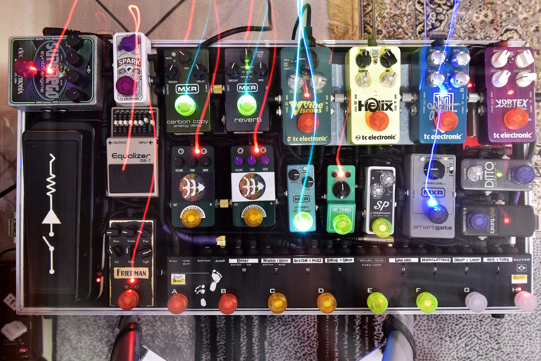 Metal Pedalboard by filbuc featuring Friedman BE-OD