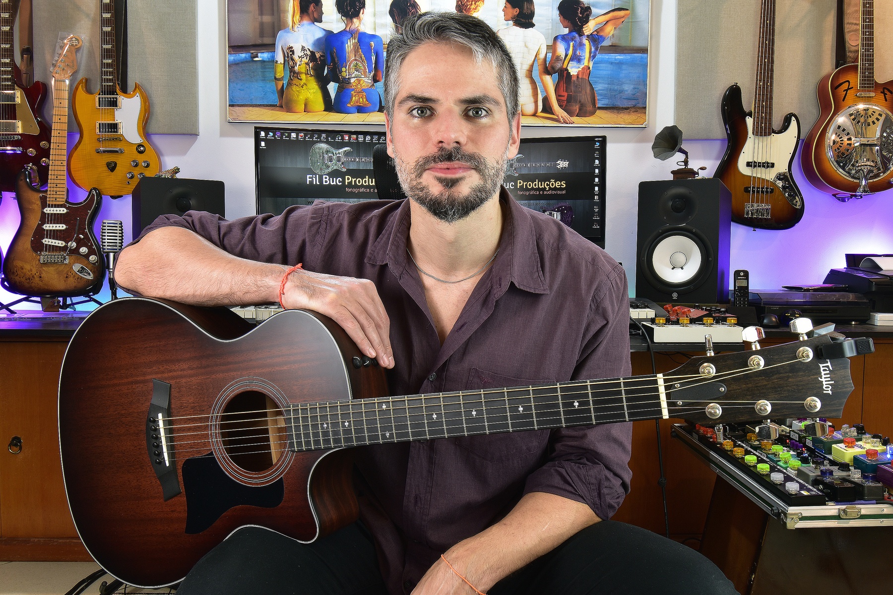 Music Gear Setup by filbuc featuring Taylor 324CE Mahogany acoustic Guitar
