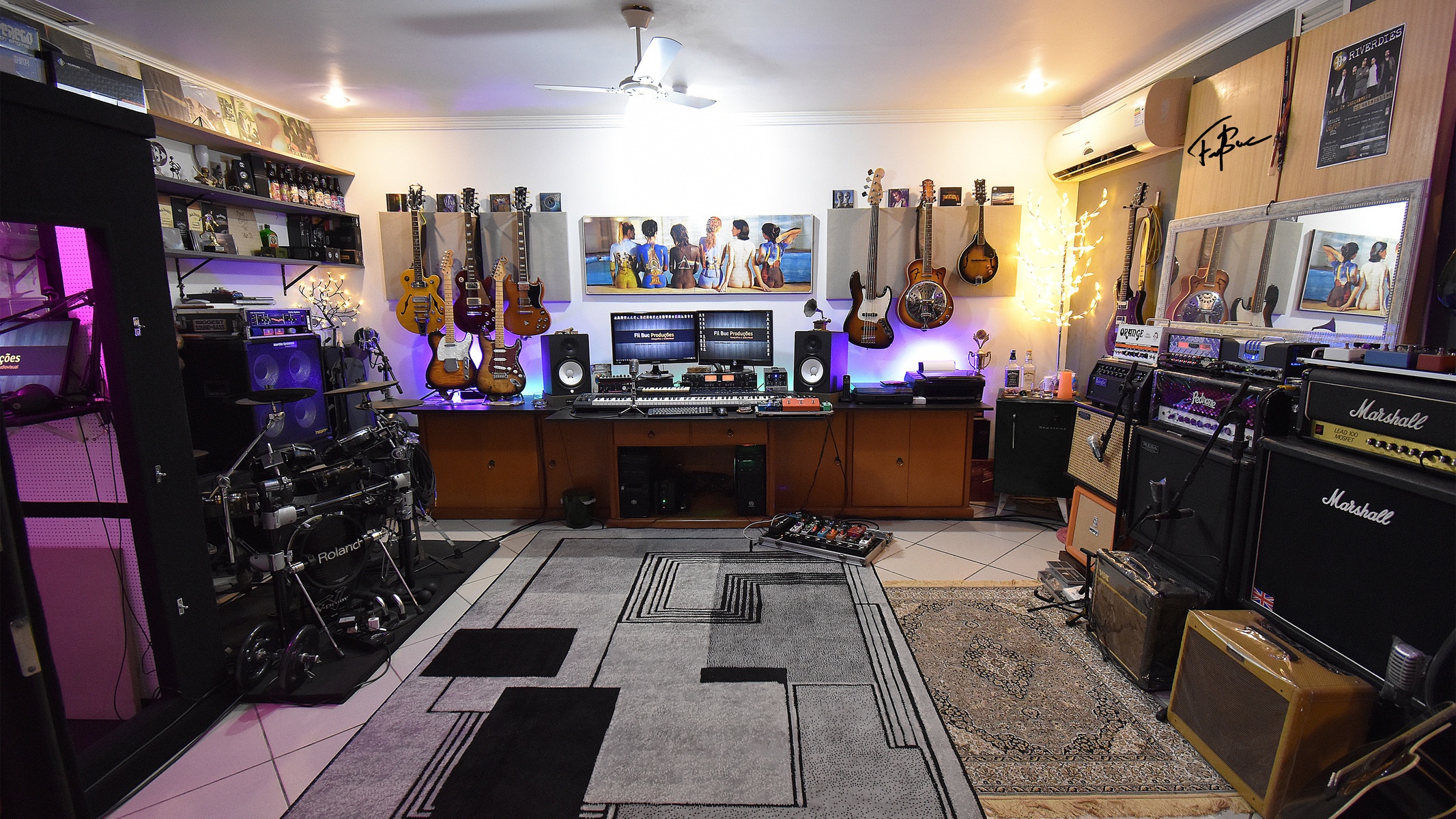 Electronic Studio Setup by filbuc featuring Yamaha HS80M Active Studio Monitor