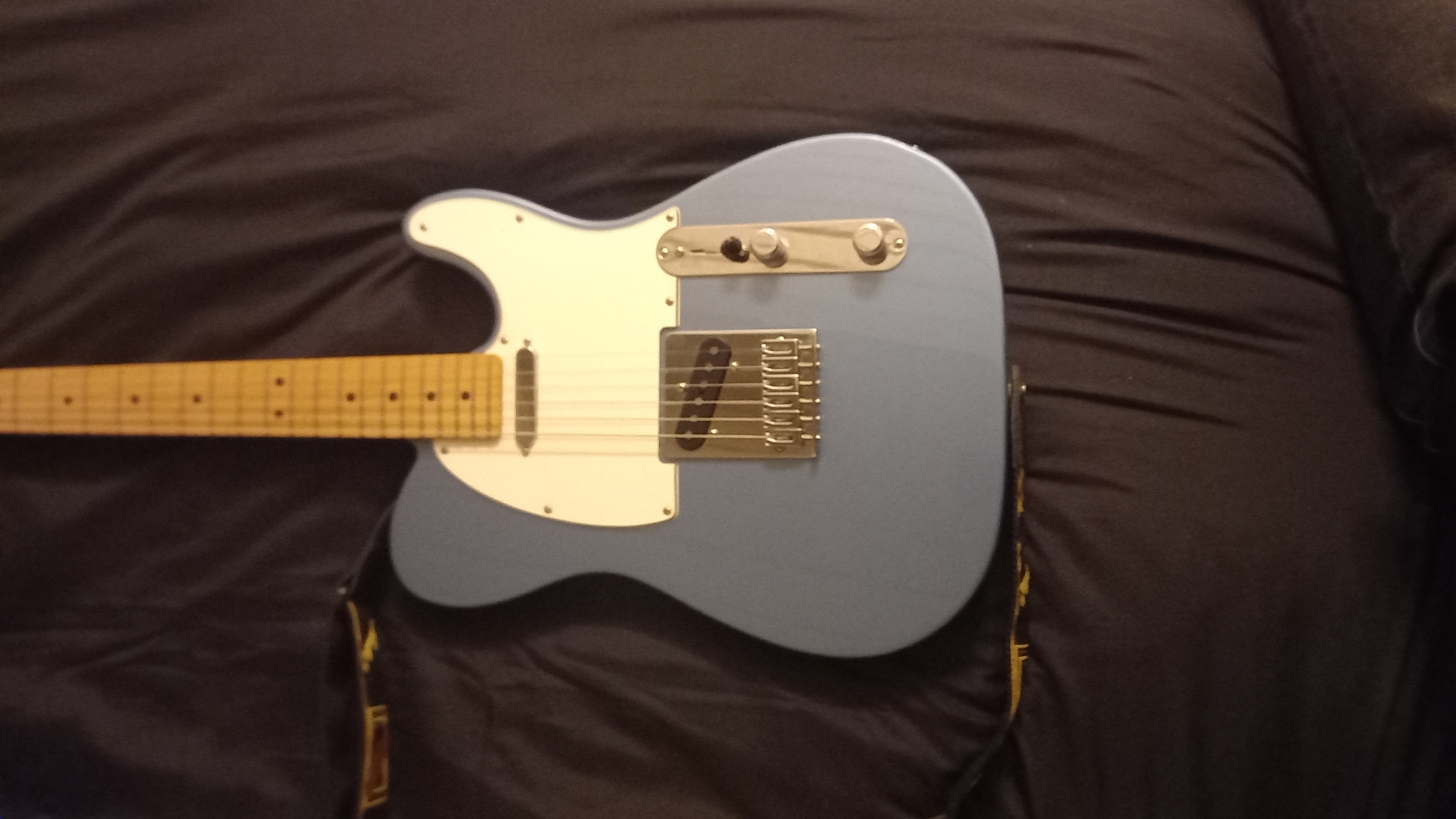 Metal Music Gear Setup by julius_ featuring Fender Player Telecaster, Fender Monogrammed Guitar Strap, and Ernie Ball Super Slinky Guitar Strings (9-42)
