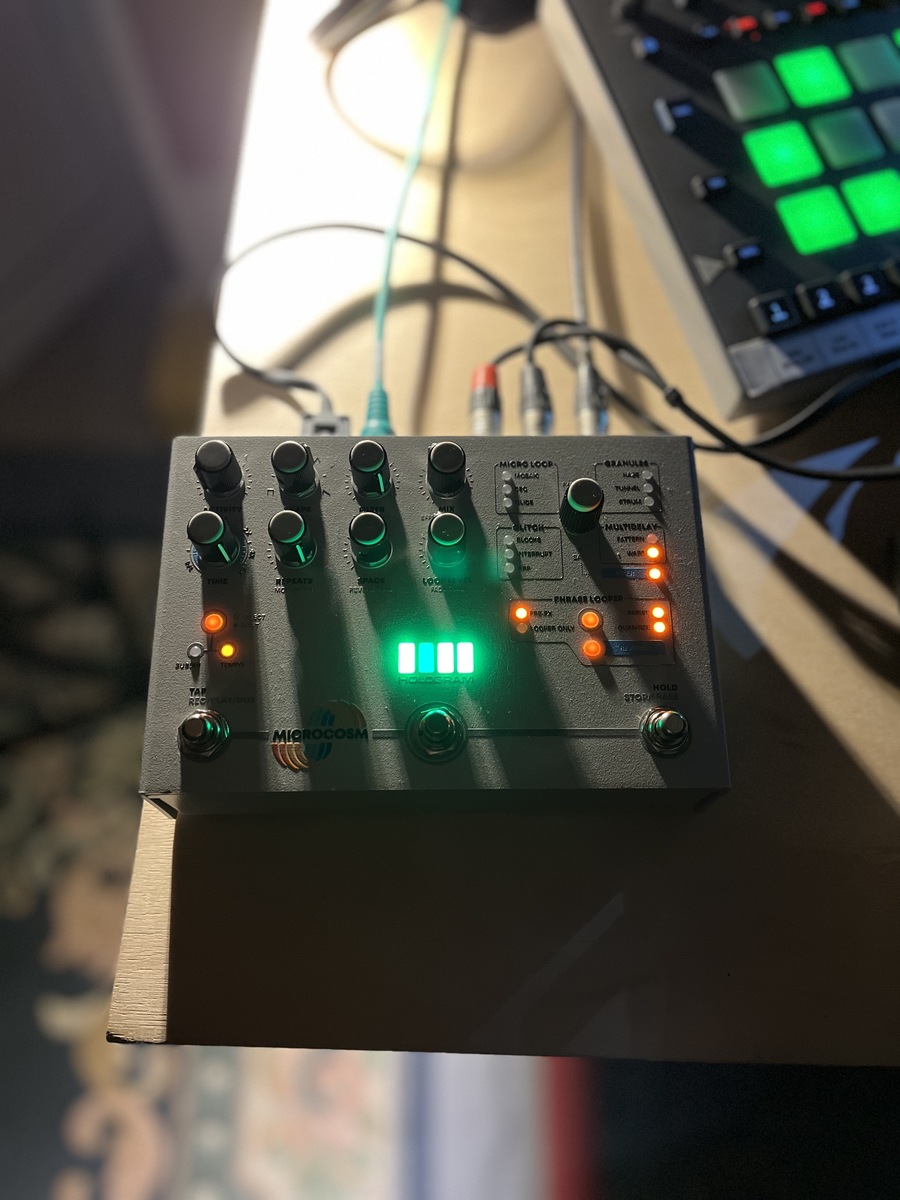 Electronic Studio Setup by mikromono featuring Hologram Electronics Microcosm