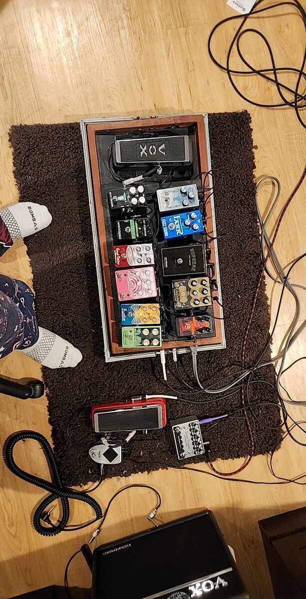 Metal Music Gear Setup by mike_ramone featuring Vox V847A Wah, Electro-Harmonix Oceans 11, and Catalinbread FX40 Soft Focus and 12 more pieces of gear