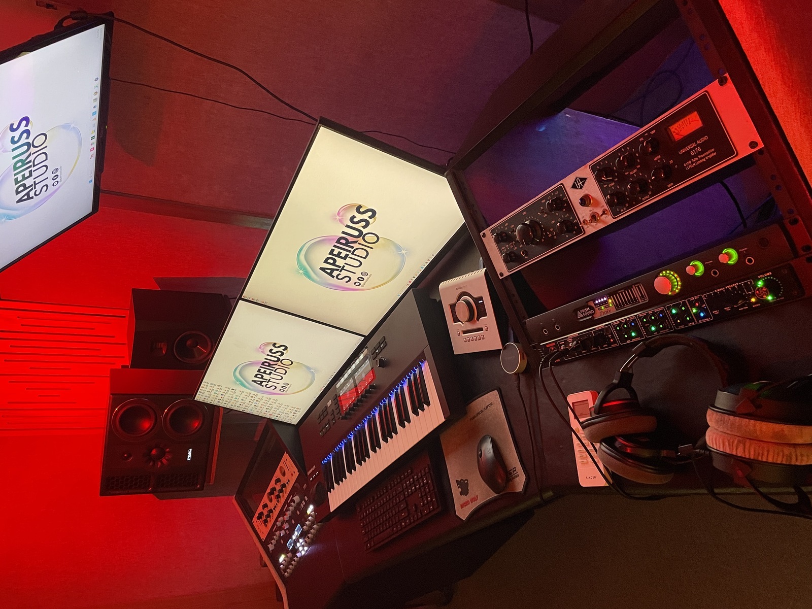 Electronic Studio Setup by apeiruss featuring Universal Audio 6176 Channel Strip, Prism Sound Titan, and Universal Audio Apollo Twin USB Duo and 5 more pieces of gear