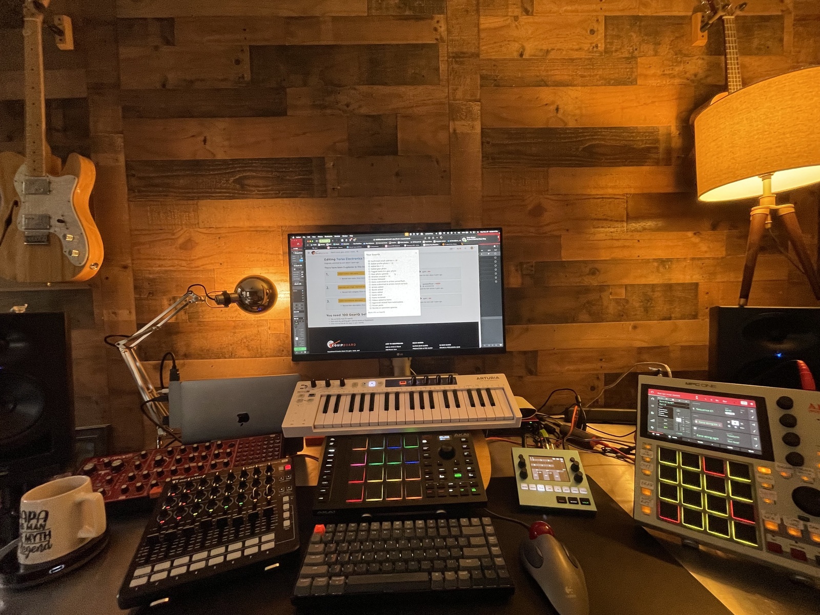 Electronic Studio Setup by sean808080 featuring Behringer Neutron, Novation Launch Control XL, and Akai MPC One and 5 more pieces of gear