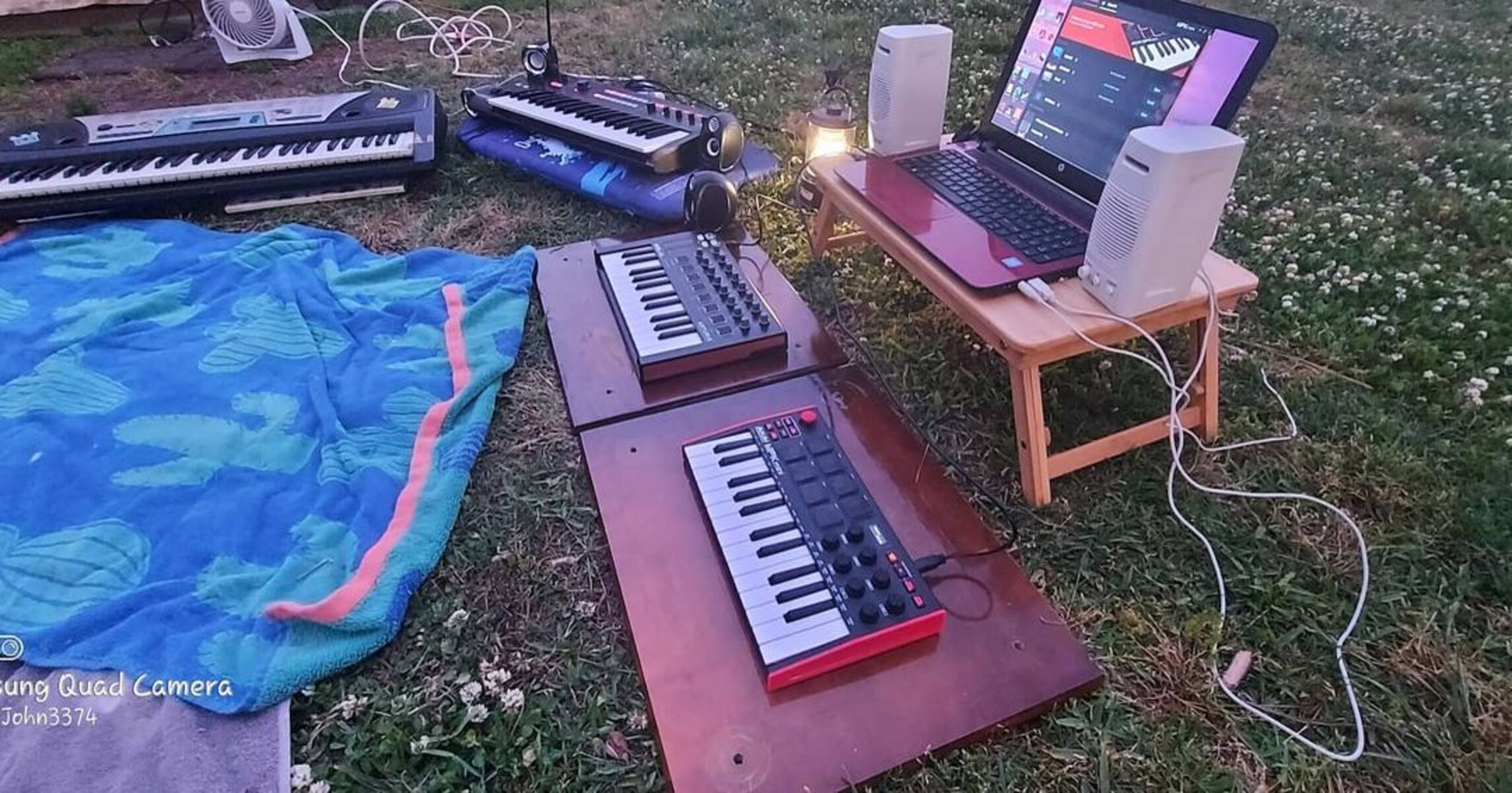 Electronic Studio Setup by parmajohniv featuring Korg R3 Synthesizer / Vocoder Keyboard, Arturia MiniLab MK II Black Edition, and Yamaha PSR-170 and 1 more piece of gear