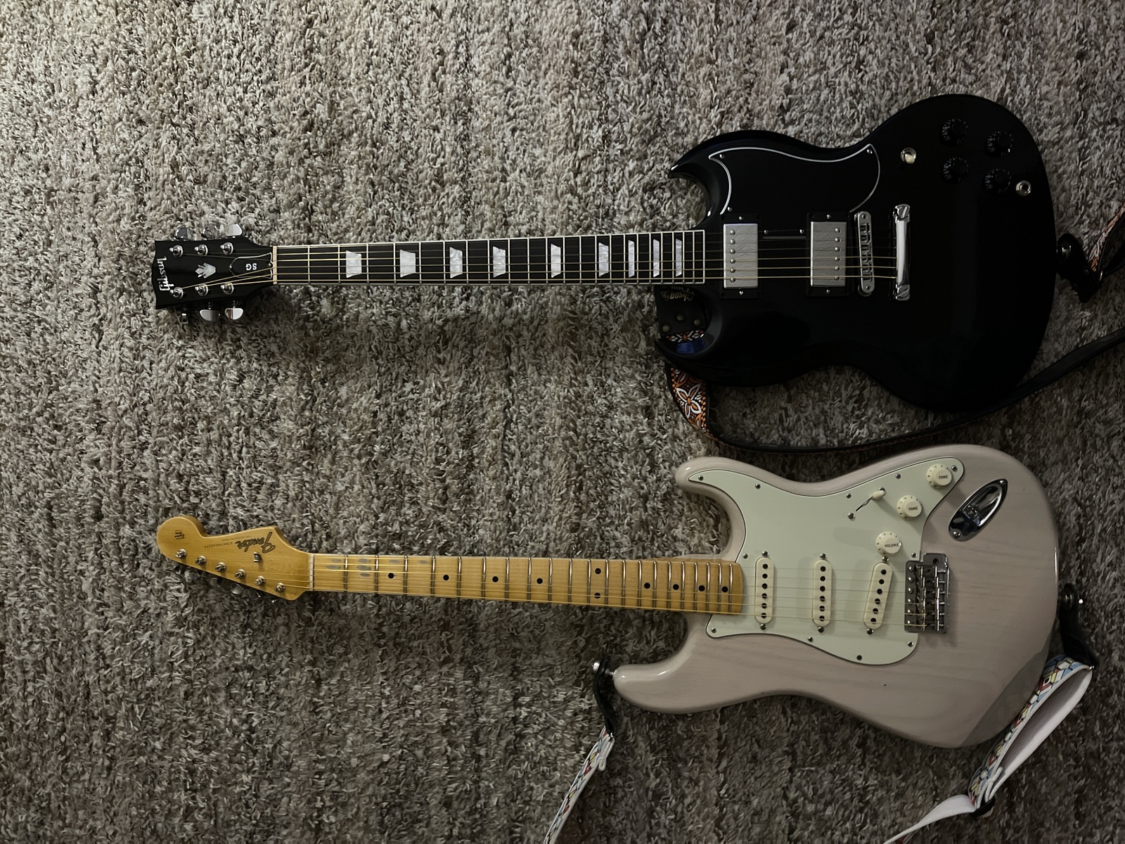 Fender Custom Shop Music Gear Setup by justimprovise featuring Fender Custom Shop Postmodern Stratocaster and Gibson SG Standard 2017 T Electric Guitar