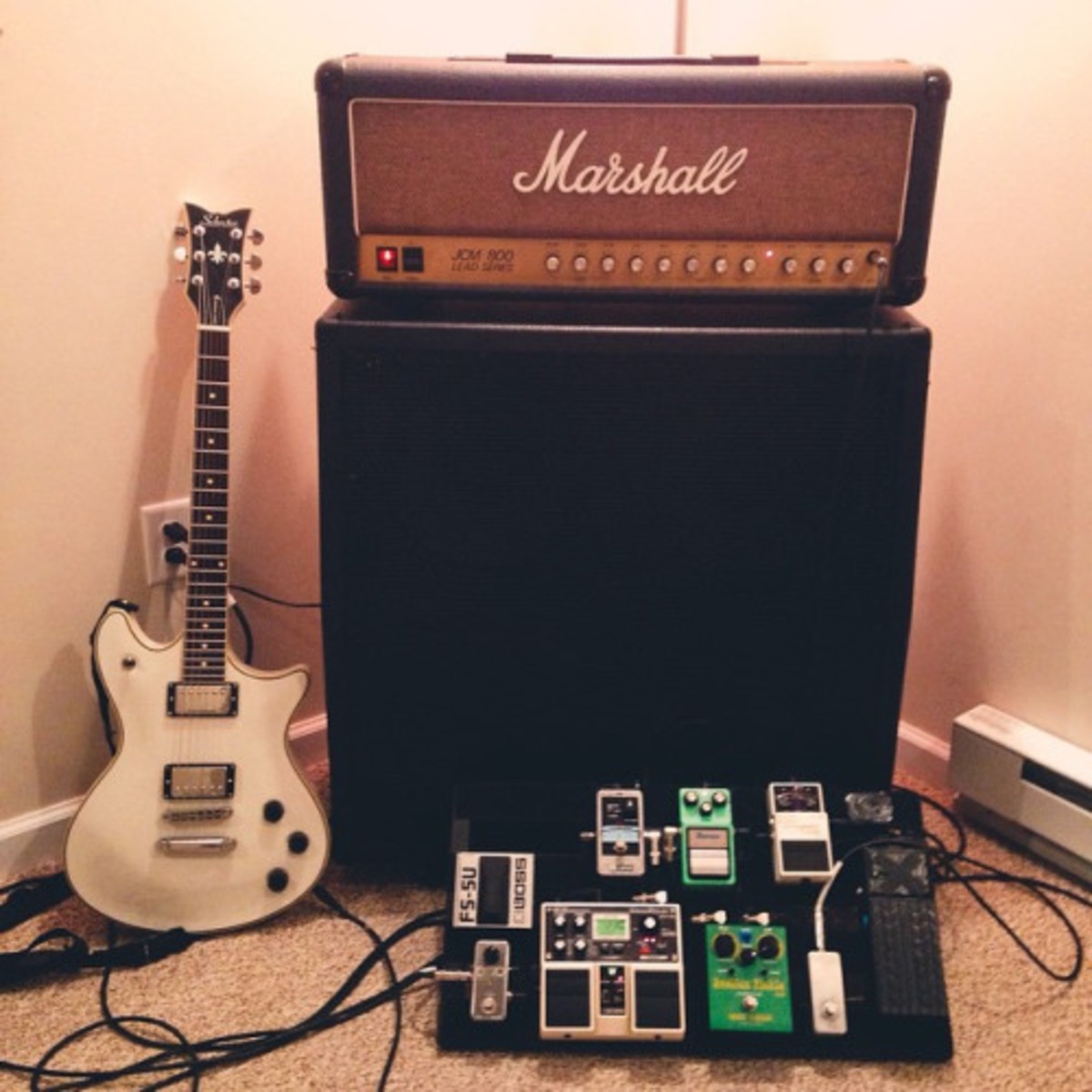 Metal Amp Rig by dominic_farkas featuring Ibanez TS9 Tube Screamer, Boss FV-50H Stereo Volume Pedal, and Electro-Harmonix Holy Grail Nano and 6 more pieces of gear