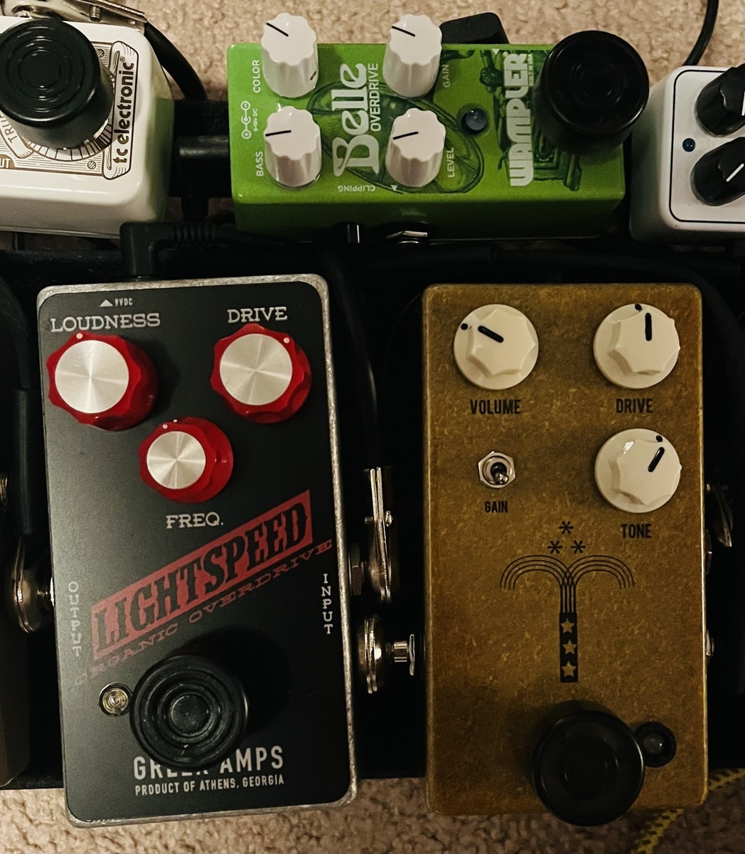 Country Pedalboard by timwasem featuring Greer Amps Lightspeed Organic Overdrive, JHS Morning Glory V4, and Wampler Belle