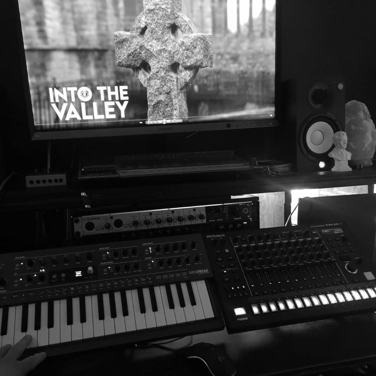 Electronic Studio Setup by dave_weiss featuring Arturia MiniFreak, Steinberg UR824 USB 2.0 Audio Interface, and Focusrite Scarlett 18i20 and 3 more pieces of gear