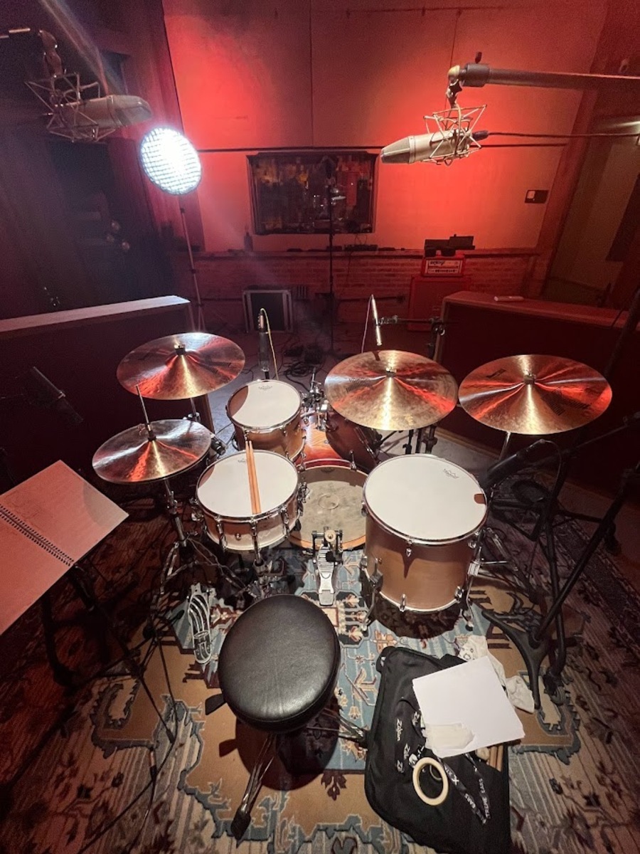 Zildjian Drum Kit by dede featuring Yamaha Stage Custom, Zildjian 15" K Light Hi-Hats, and Zildjian 22" K Light Ride and 5 more pieces of gear