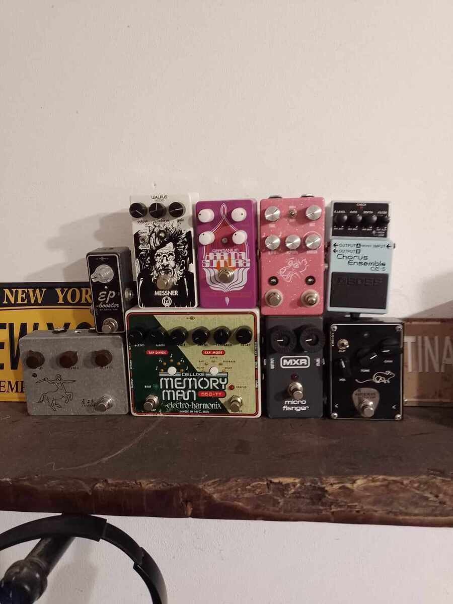 Pedalboard by fede_kempff featuring Walrus Audio Messner Transparent Light-Gain Overdrive, JHS Pink Panther, and Electro-Harmonix Deluxe Memory Man 550-TT and 6 more pieces of gear