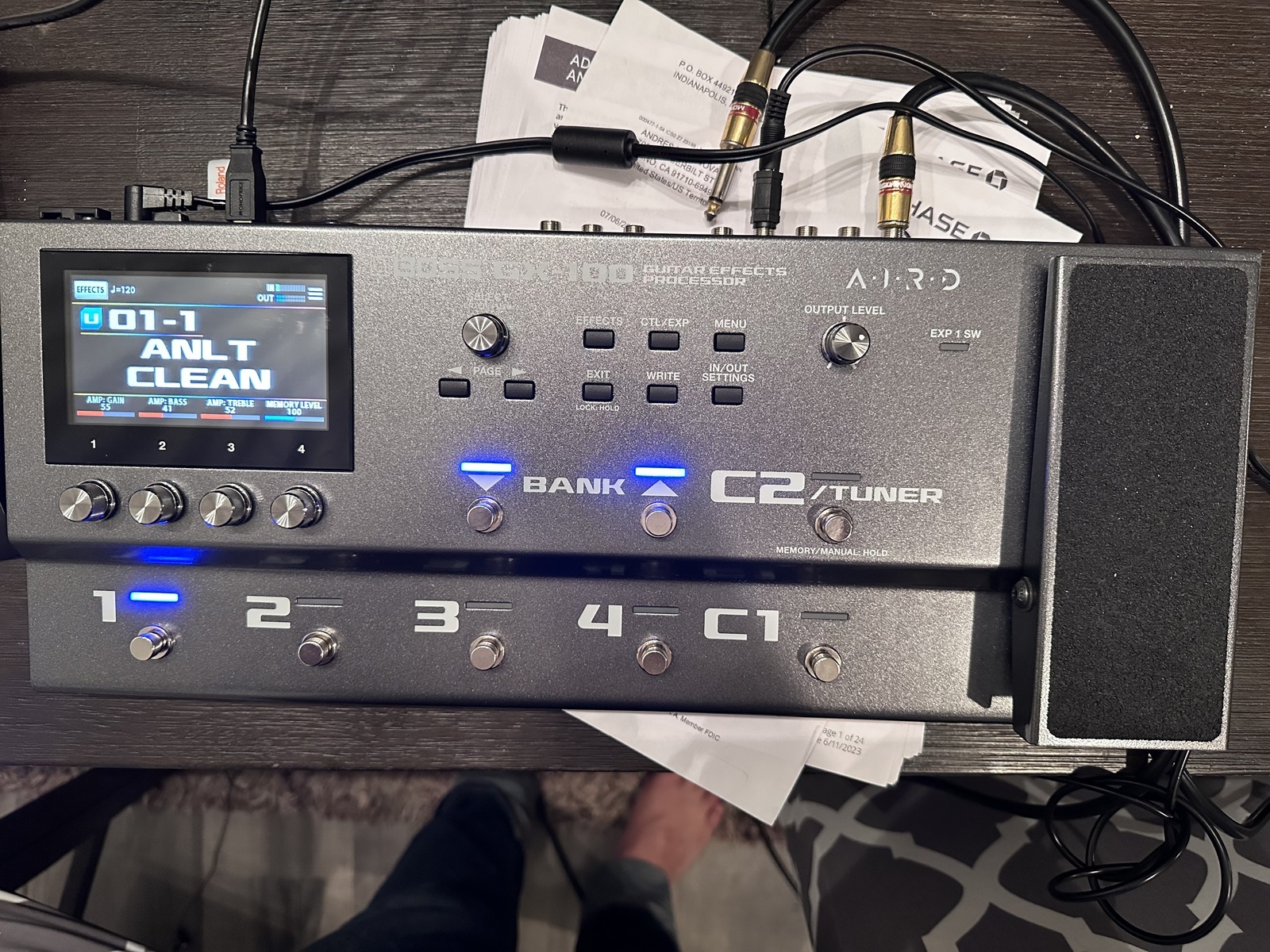 Pedalboard by guitarslinger78 featuring Boss GX-100 Guitar Multi-effects Pedal