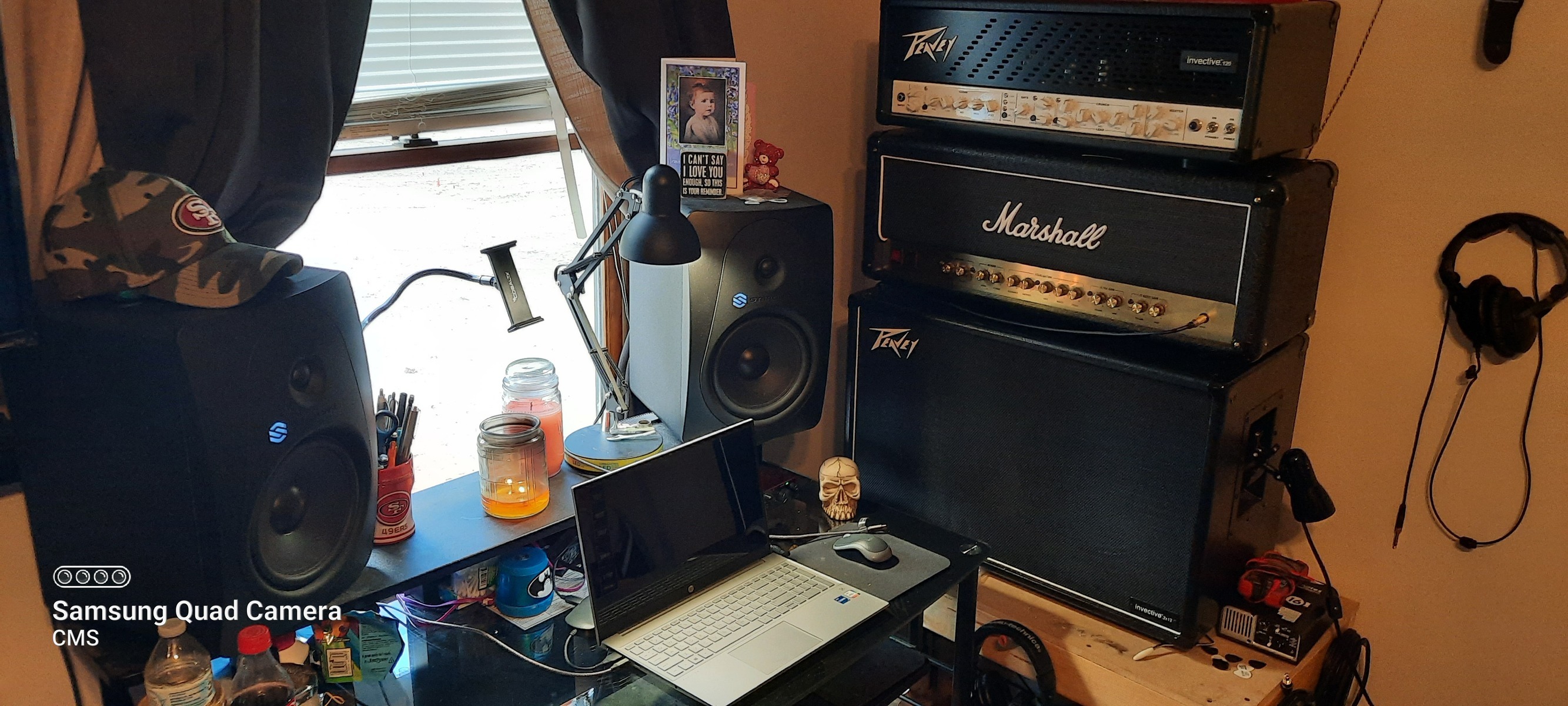 Metal Music Gear Setup by gtrplyr83 featuring Peavey Invective.120 Guitar Amp Head, Marshall DSL100HR 100W Tube Amp Head, and Peavey invective®.212 2x12 Guitar Cabinet and 1 more piece of gear