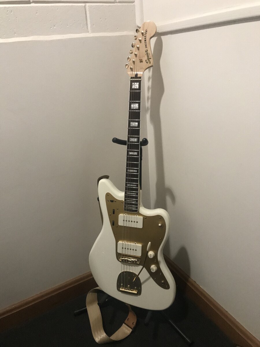 Music Gear Setup by eli_candy featuring Squier 40th Anniversary Jazzmaster Gold Edition